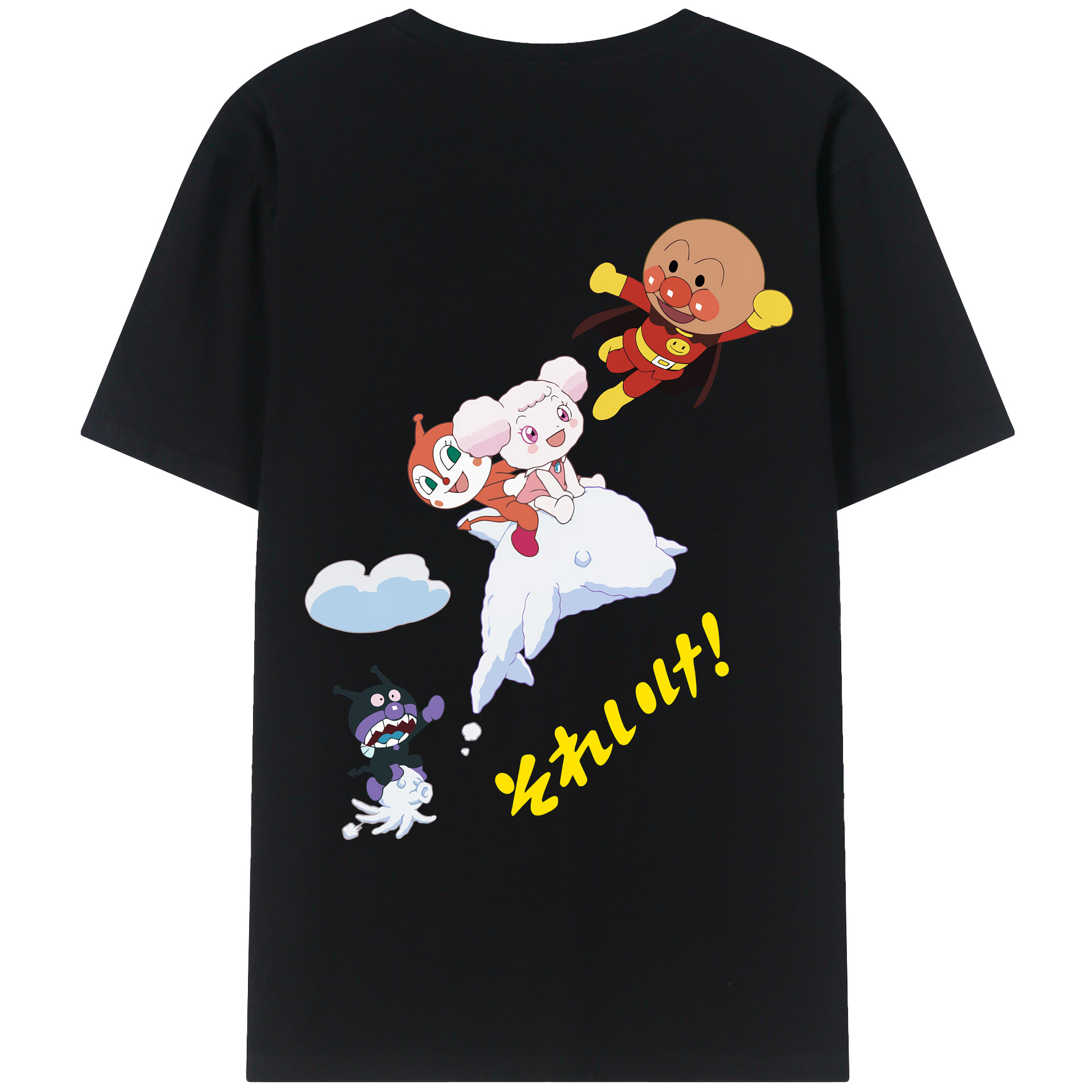 （画像用） アンパンマン Anpanman レディース半袖Tシャツ(バックプリント)