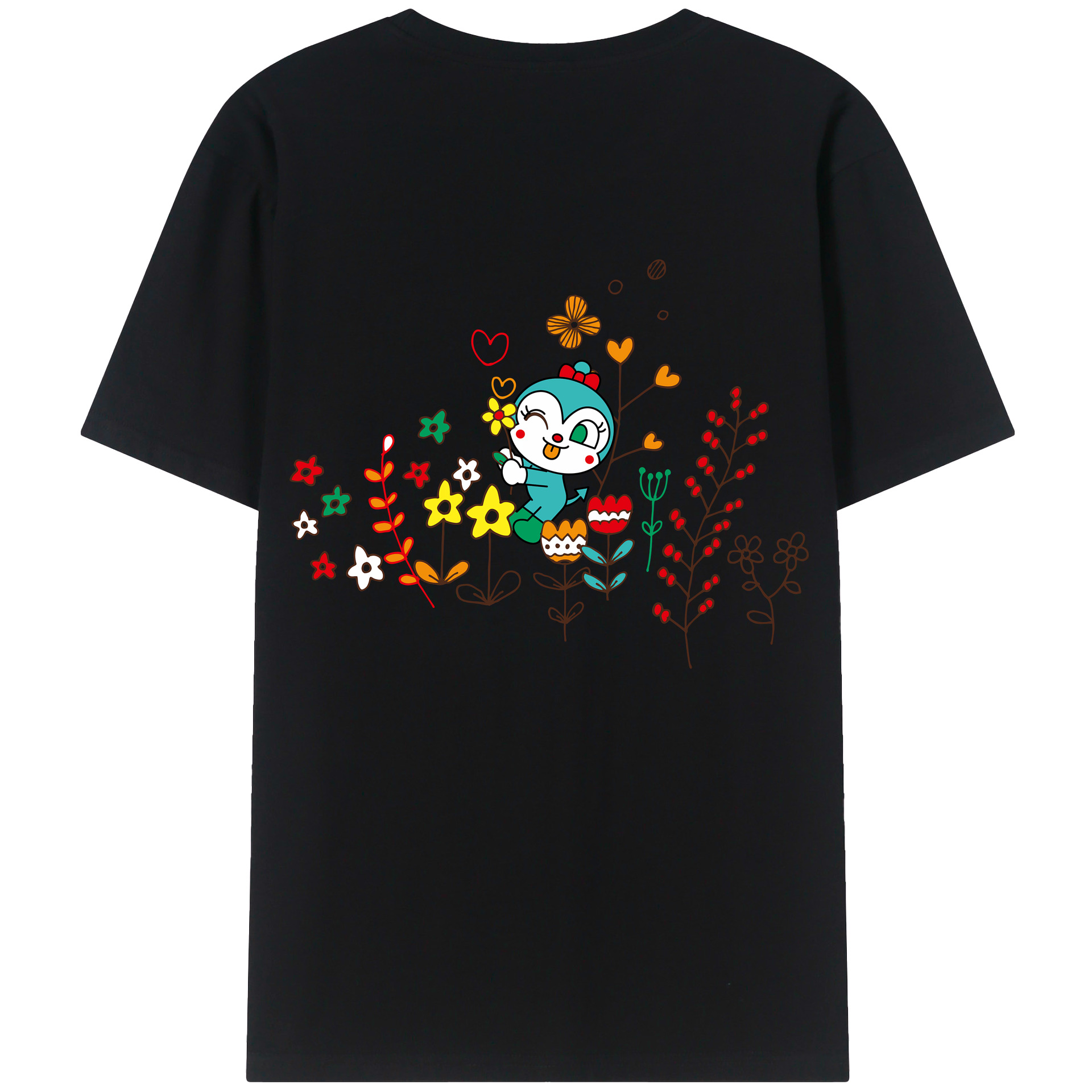 （画像用） アンパンマン Anpanman レディース半袖Tシャツ(バックプリント)