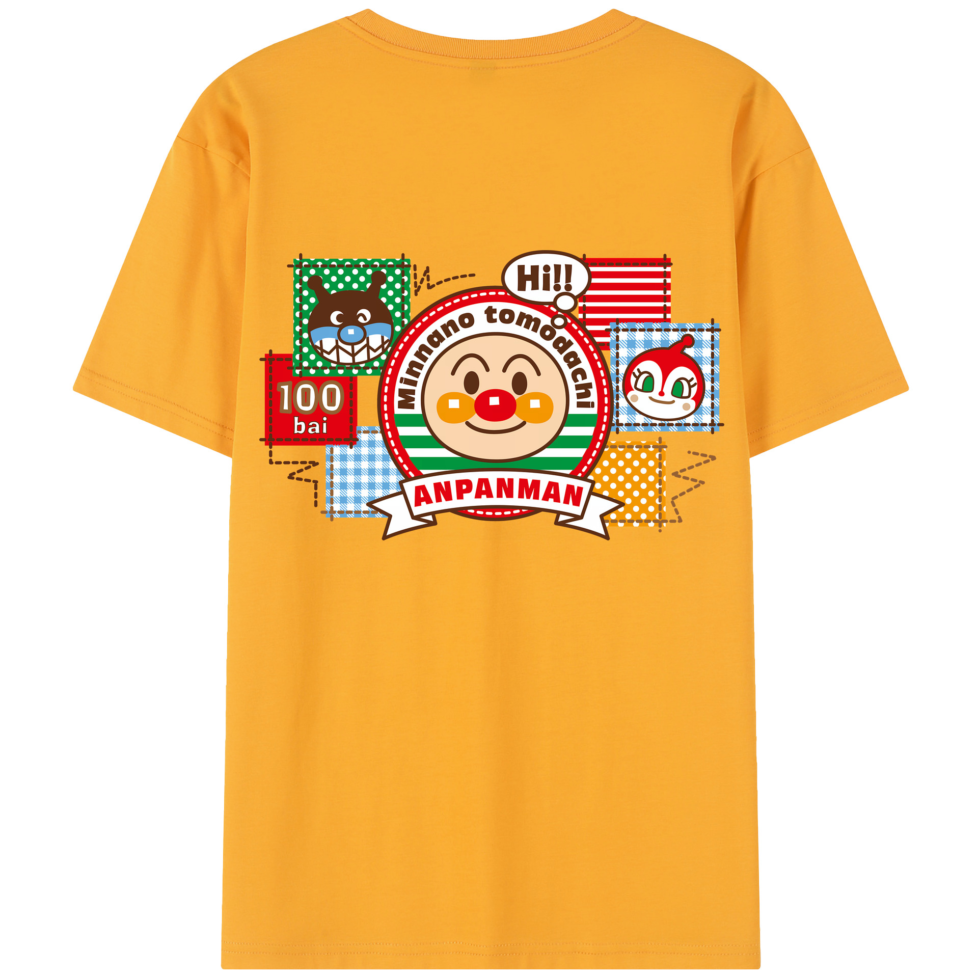 （画像用） アンパンマン Anpanman レディース半袖Tシャツ(バックプリント)