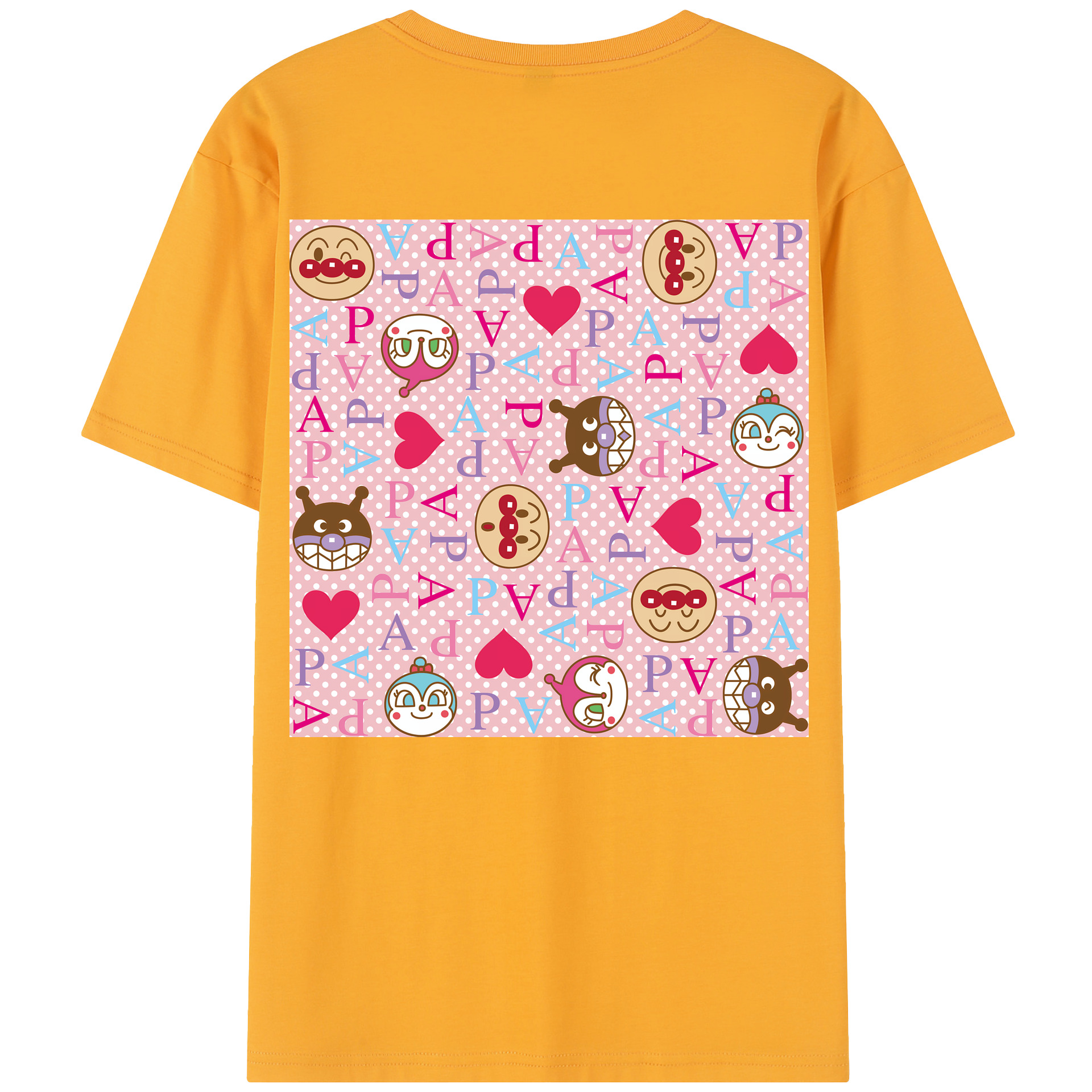 （画像用） アンパンマン Anpanman レディース半袖Tシャツ(バックプリント)