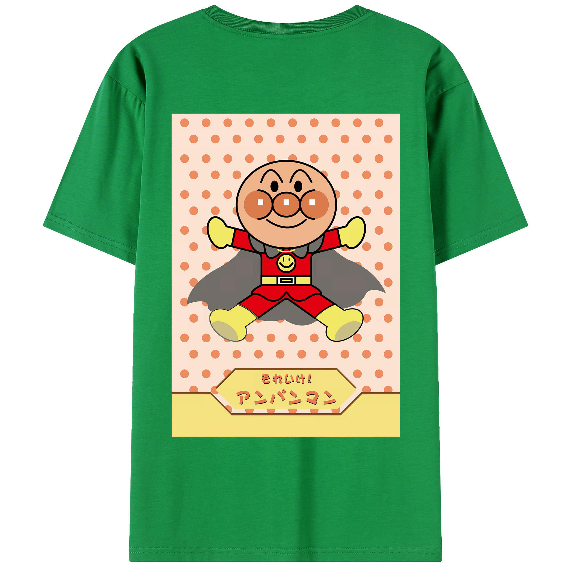 （画像用） アンパンマン Anpanman レディース半袖Tシャツ(バックプリント)