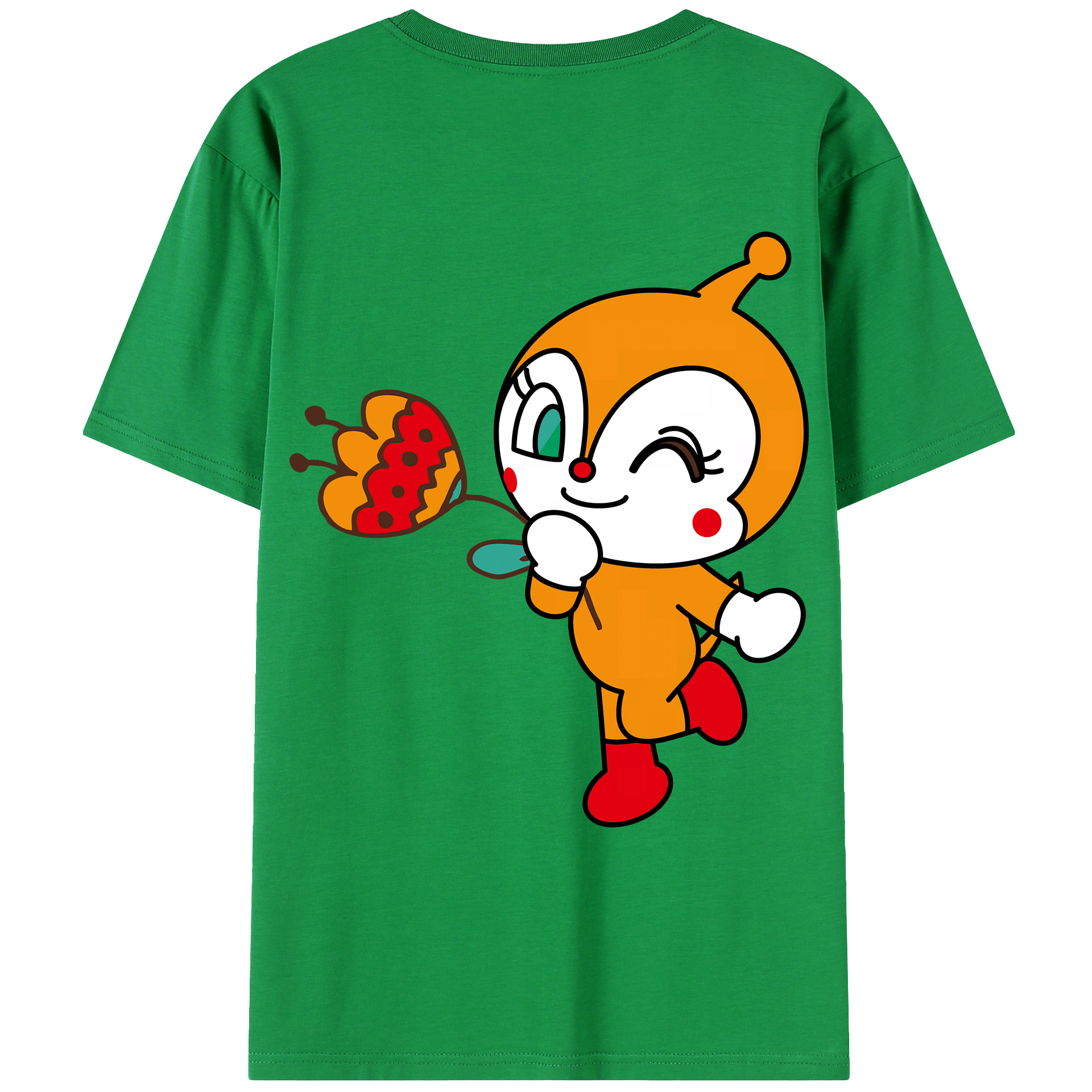（画像用） アンパンマン Anpanman レディース半袖Tシャツ(バックプリント)