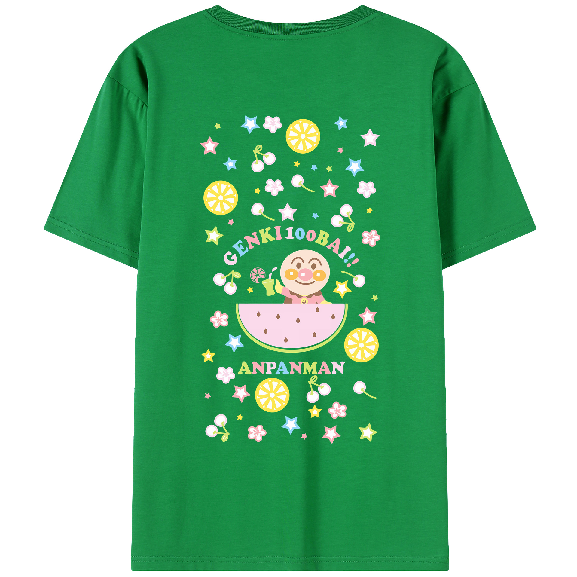（画像用） アンパンマン Anpanman レディース半袖Tシャツ(バックプリント)