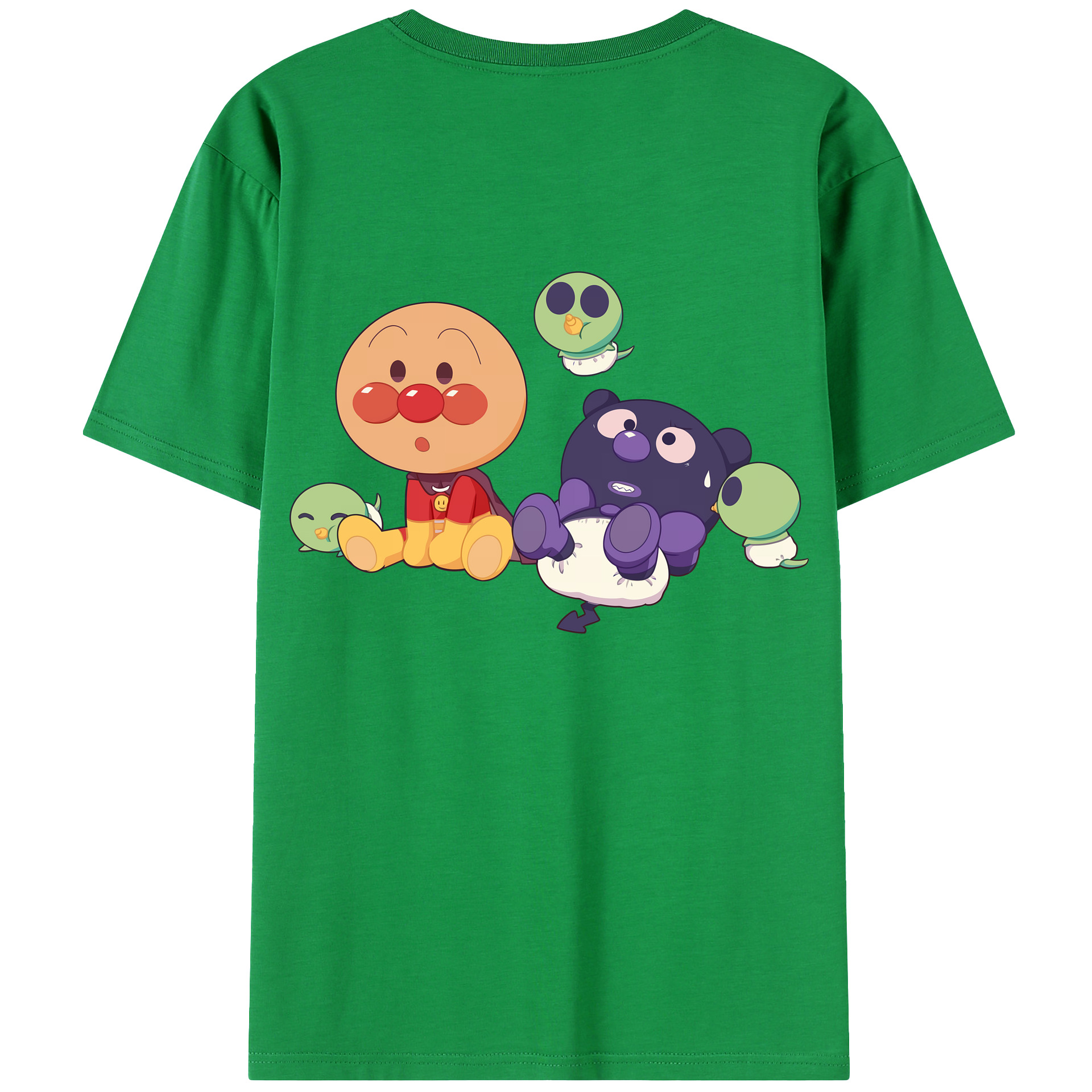 アンパンマン Anpanman レディース半袖Tシャツ(バックプリント)