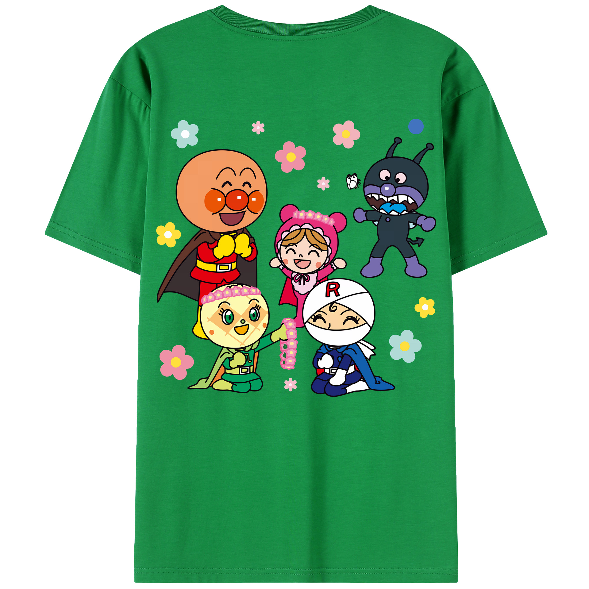 （画像用） アンパンマン Anpanman レディース半袖Tシャツ(バックプリント)