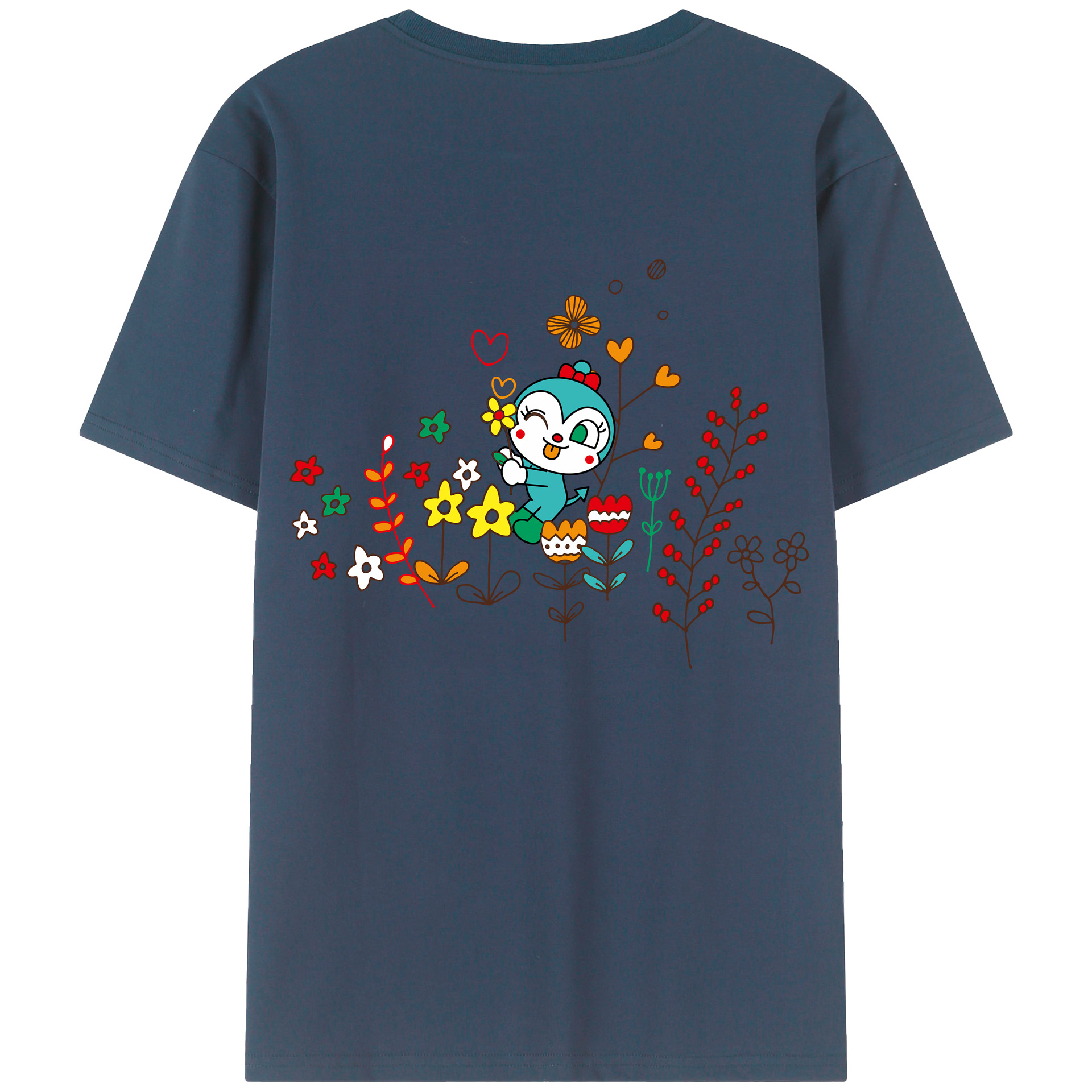 （画像用） アンパンマン Anpanman レディース半袖Tシャツ(バックプリント)