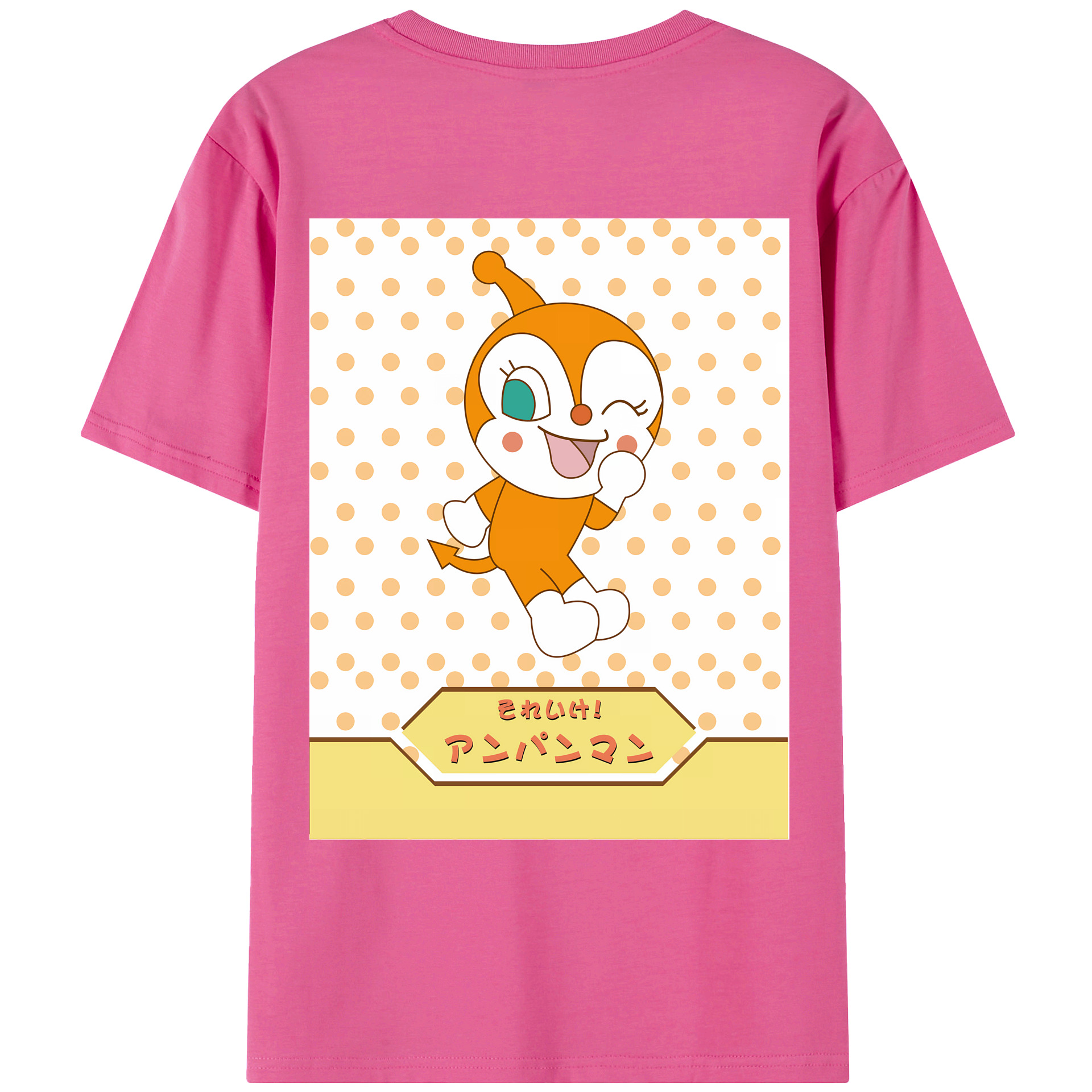 （画像用） アンパンマン Anpanman レディース半袖Tシャツ(バックプリント)