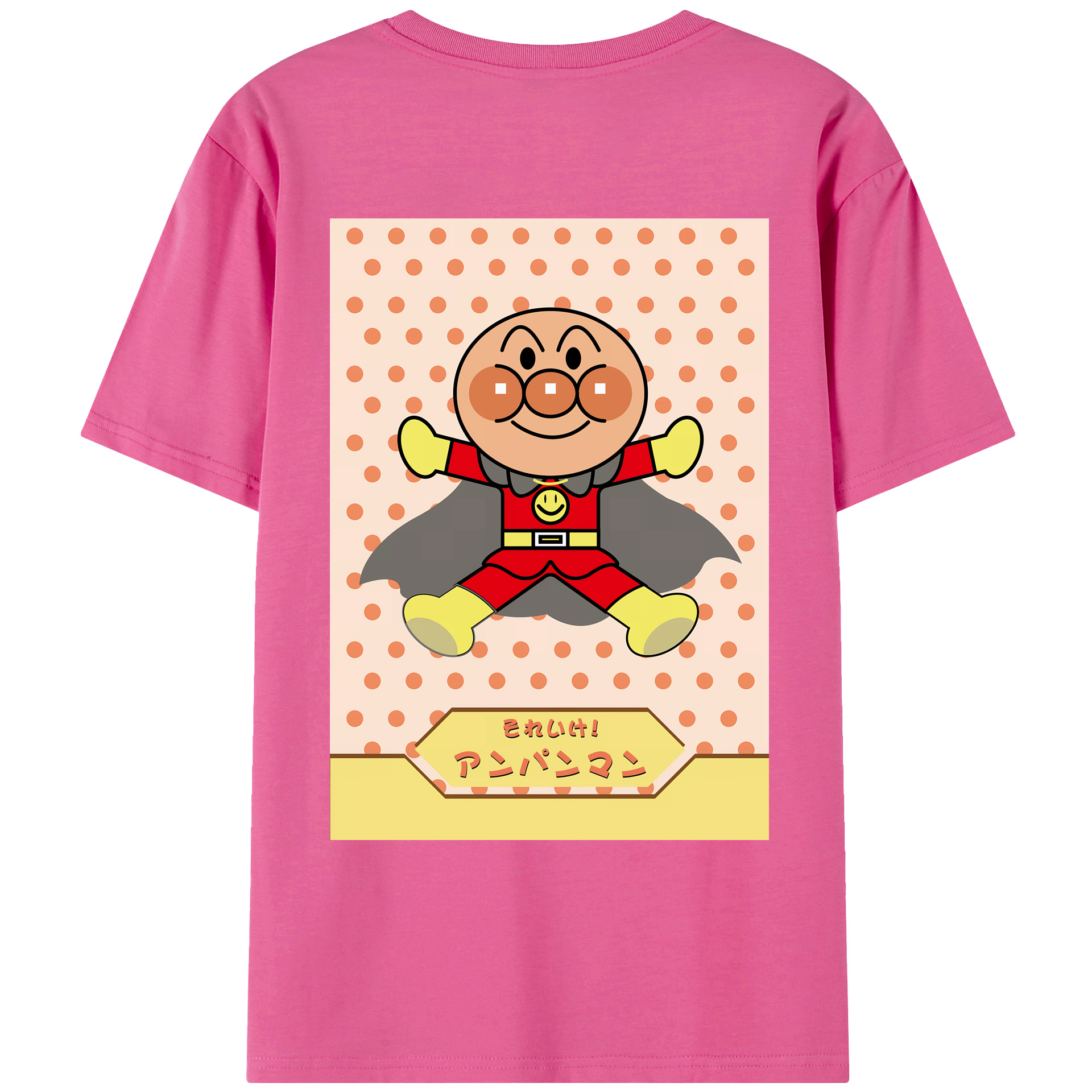 （画像用） アンパンマン Anpanman レディース半袖Tシャツ(バックプリント)