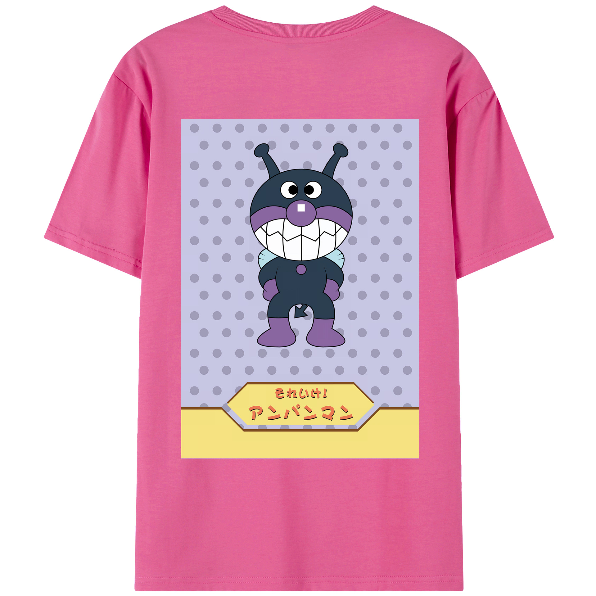 （画像用） アンパンマン Anpanman レディース半袖Tシャツ(バックプリント)