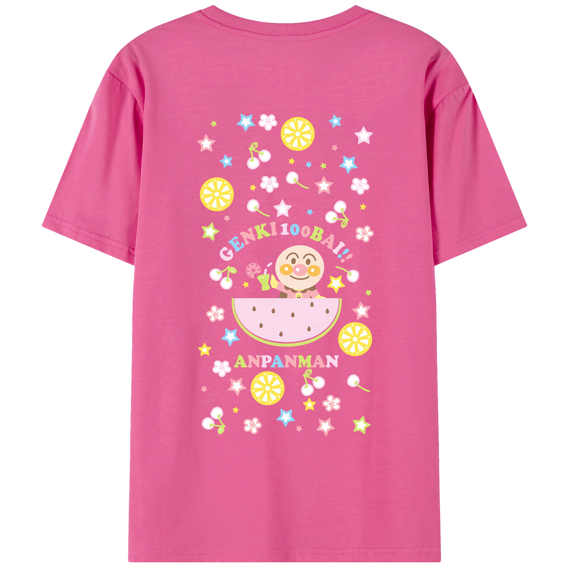 （画像用） アンパンマン Anpanman レディース半袖Tシャツ(バックプリント)