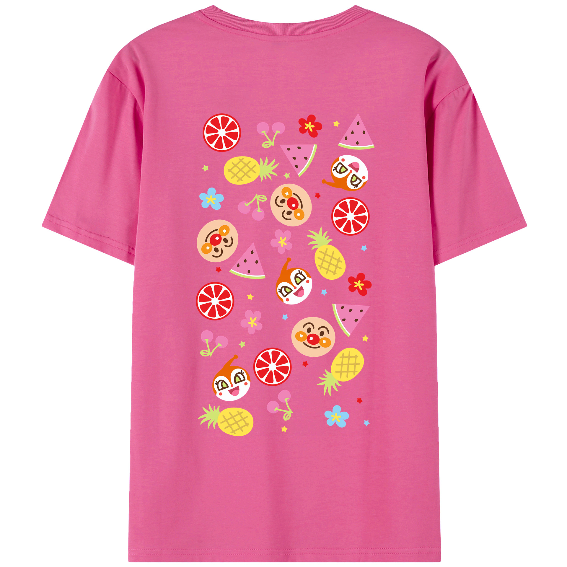 （画像用） アンパンマン Anpanman レディース半袖Tシャツ(バックプリント)