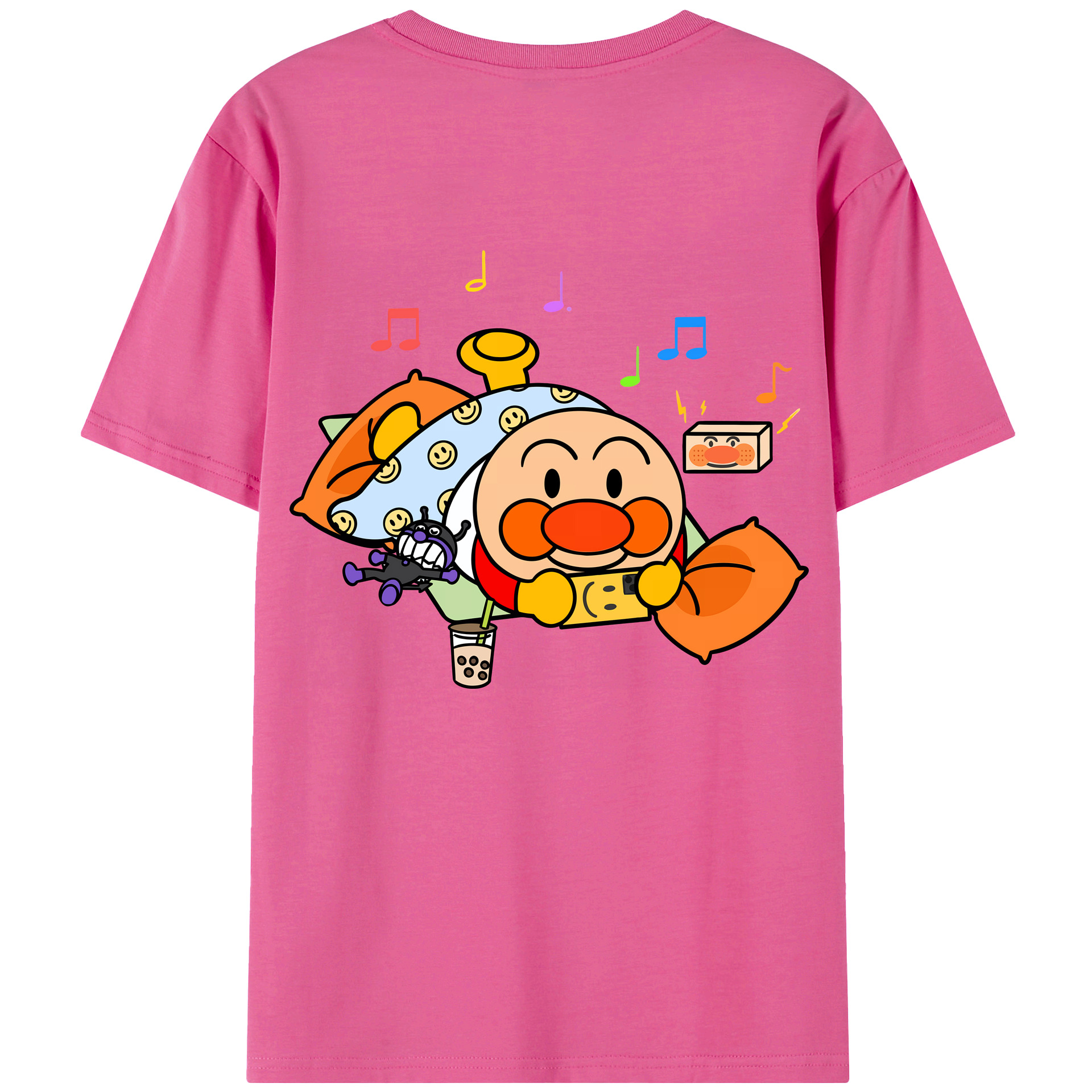 （画像用） アンパンマン Anpanman レディース半袖Tシャツ(バックプリント)