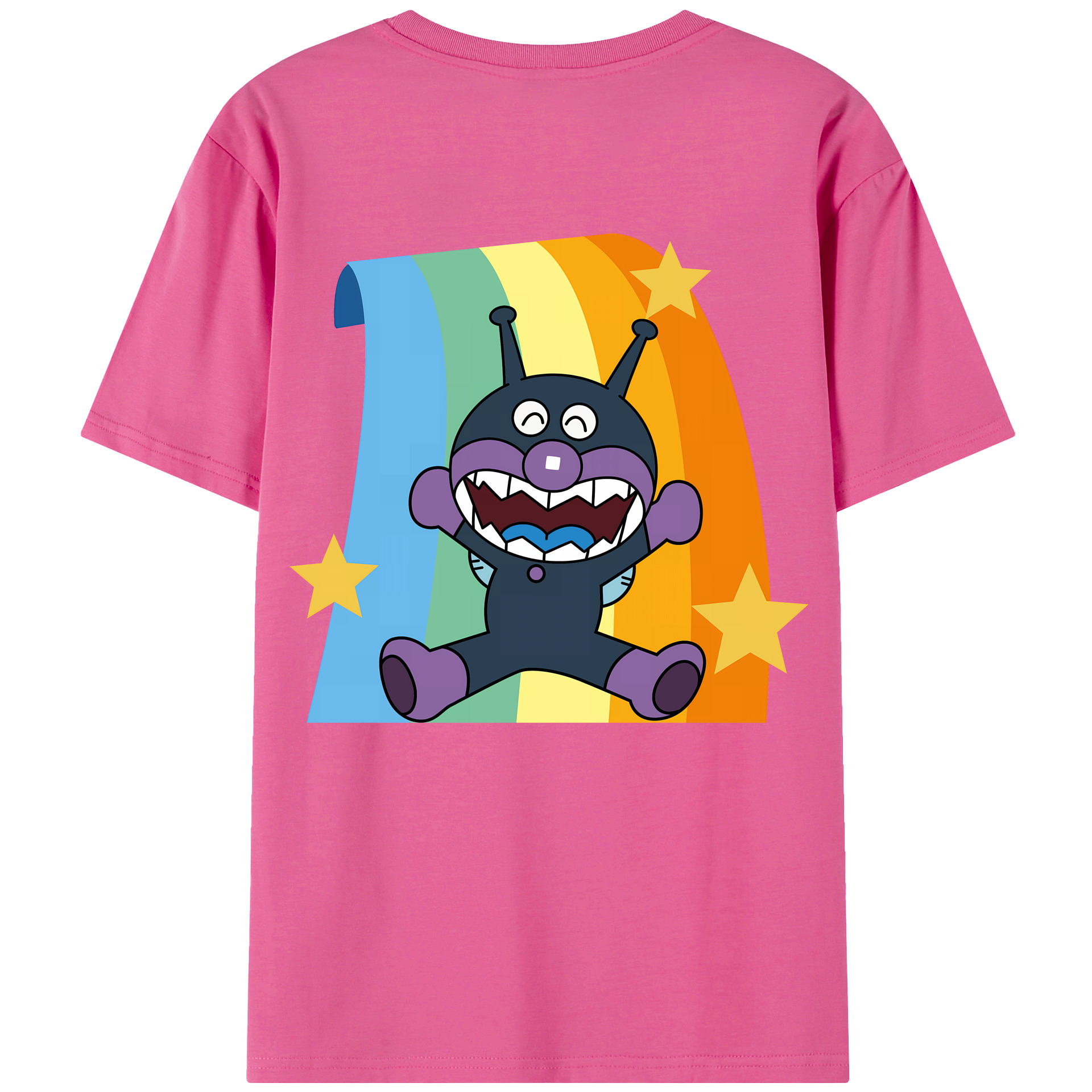 （画像用） アンパンマン Anpanman レディース半袖Tシャツ(バックプリント)