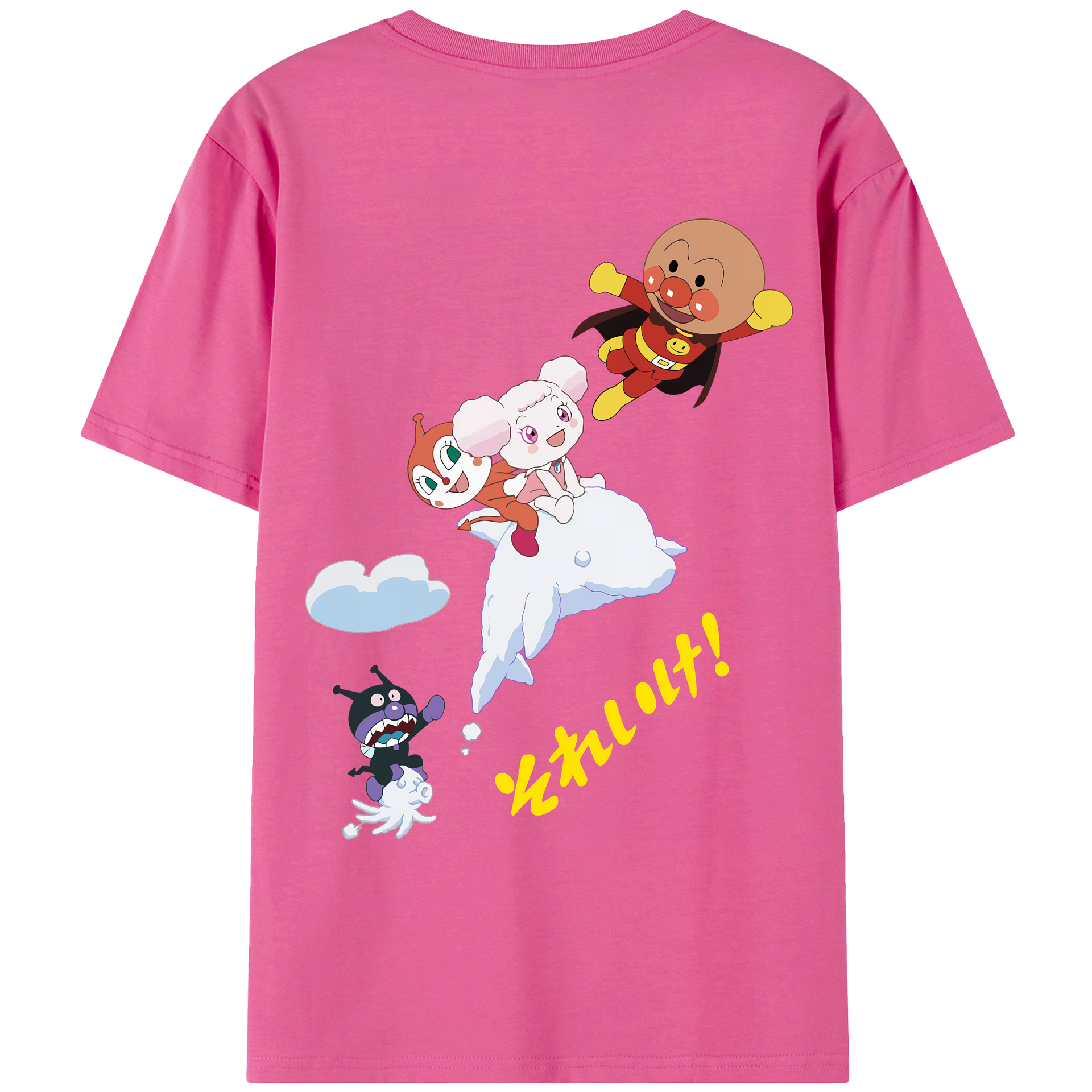 （画像用） アンパンマン Anpanman レディース半袖Tシャツ(バックプリント)