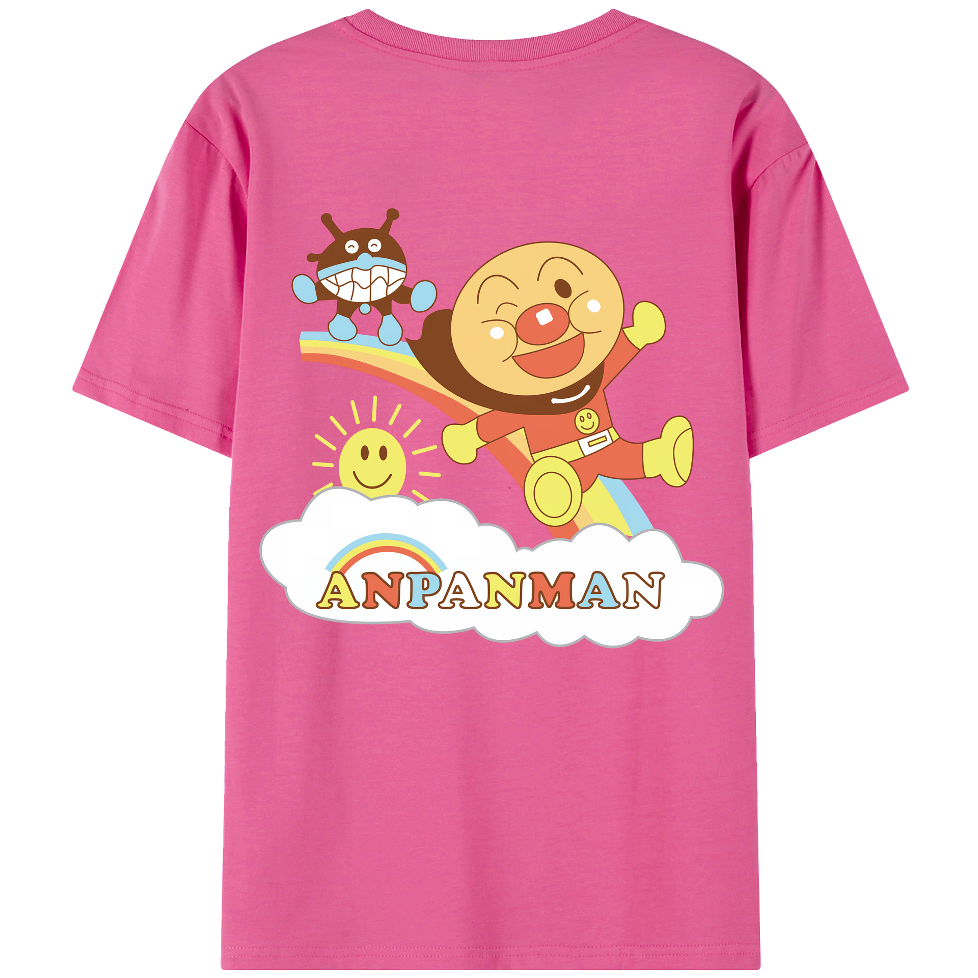 （画像用） アンパンマン Anpanman レディース半袖Tシャツ(バックプリント)