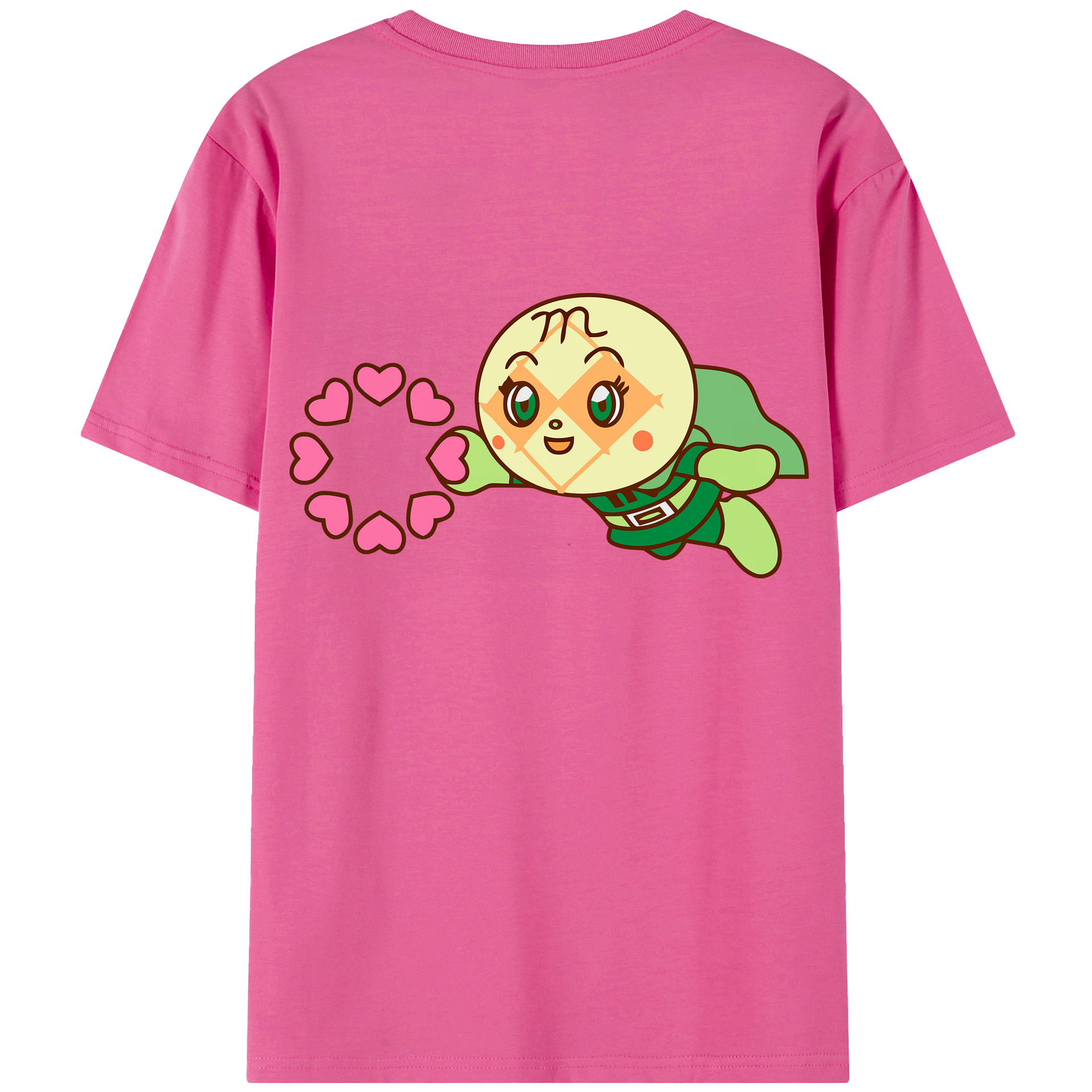 （画像用） アンパンマン Anpanman レディース半袖Tシャツ(バックプリント)