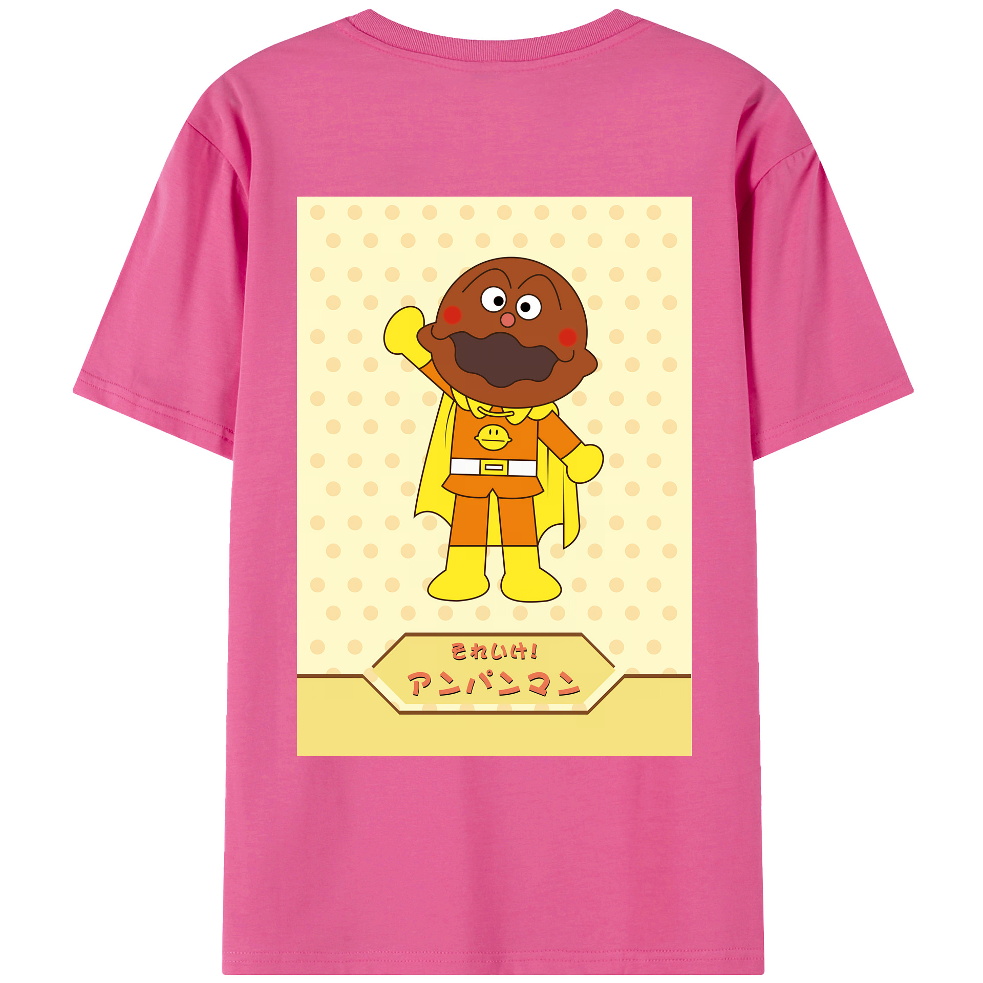 （画像用） アンパンマン Anpanman レディース半袖Tシャツ(バックプリント)