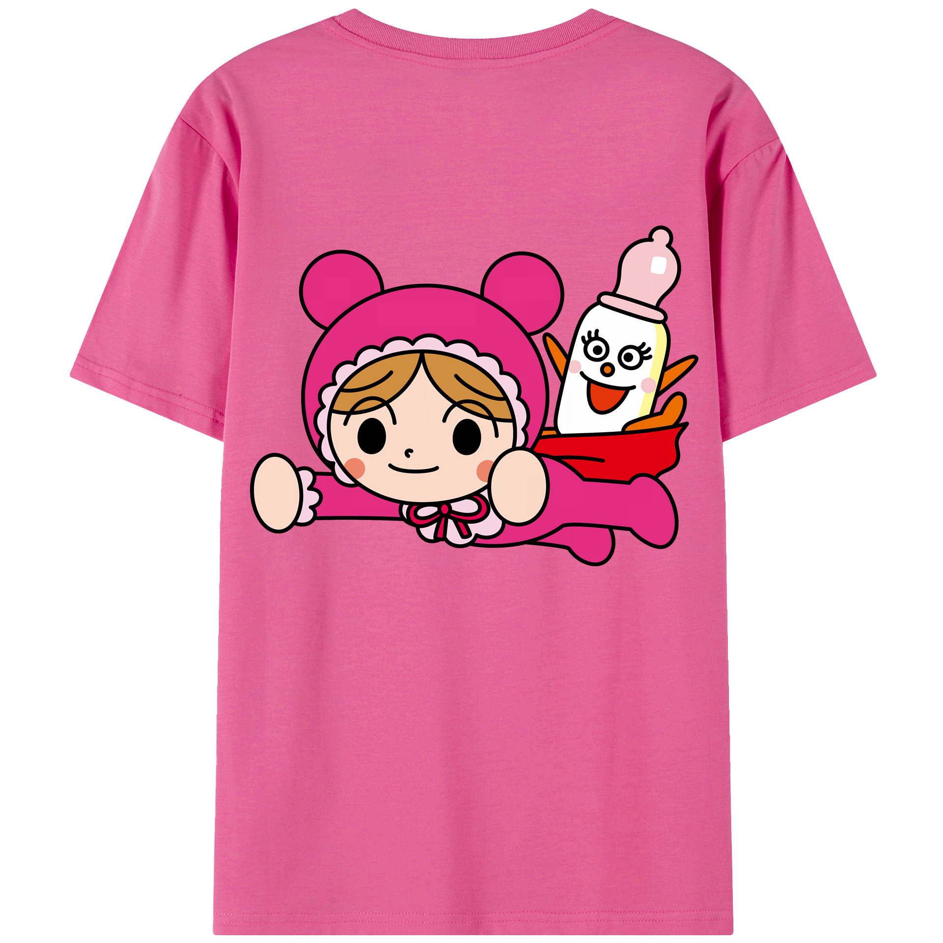 （画像用） アンパンマン Anpanman レディース半袖Tシャツ(バックプリント)