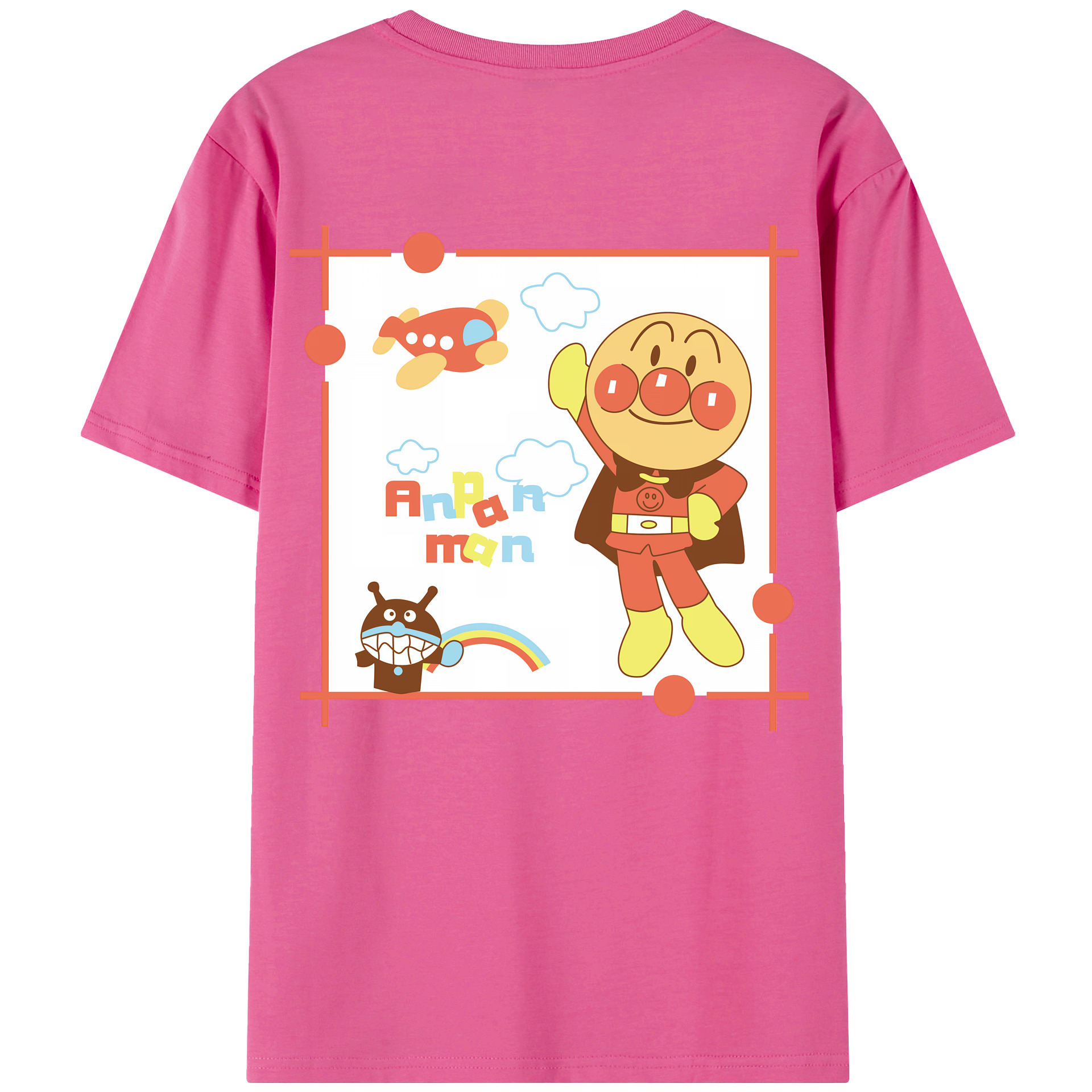 （画像用） アンパンマン Anpanman レディース半袖Tシャツ(バックプリント)