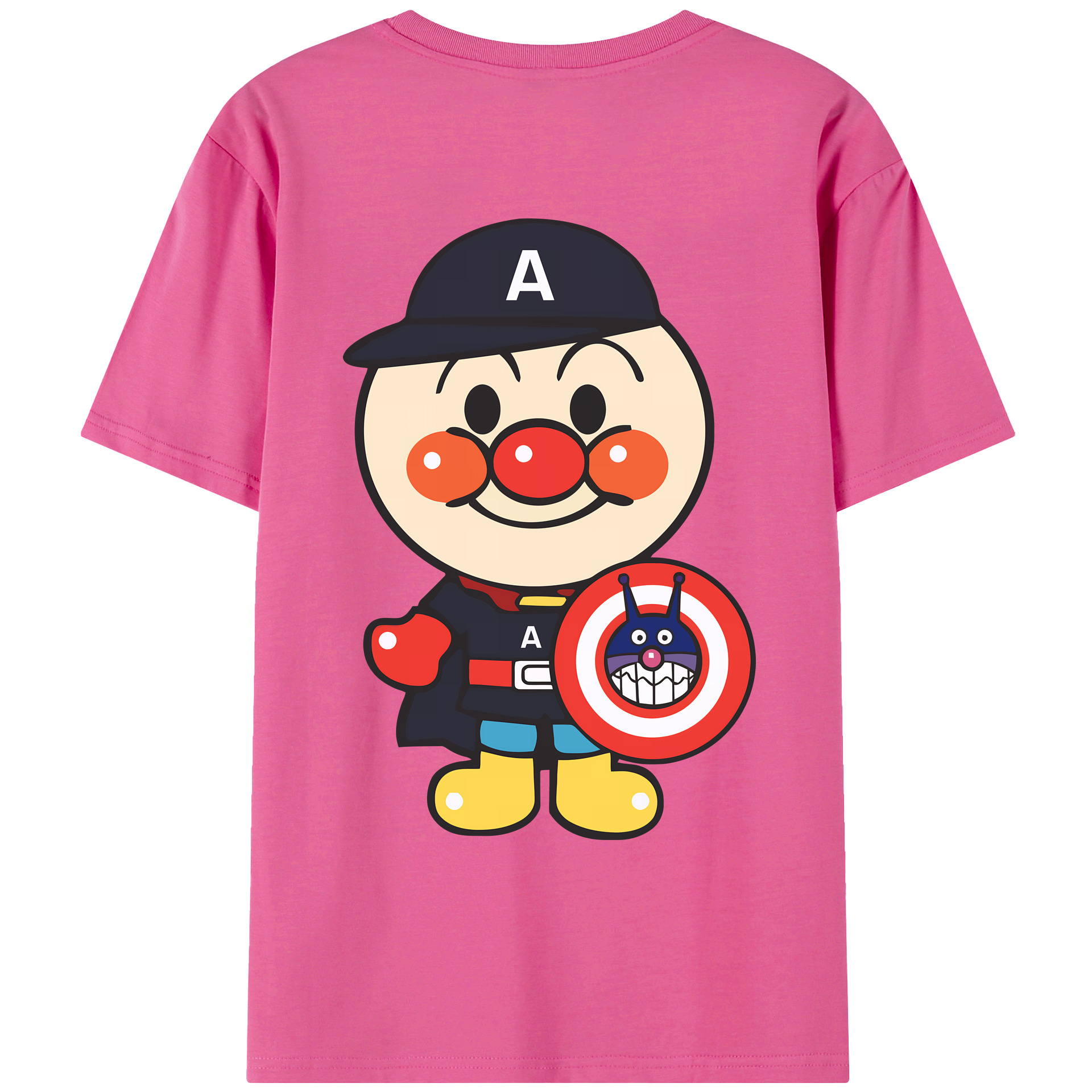 （画像用） アンパンマン Anpanman レディース半袖Tシャツ(バックプリント)