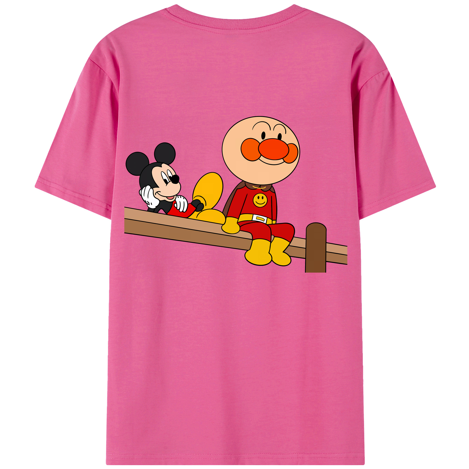 （画像用） アンパンマン Anpanman レディース半袖Tシャツ(バックプリント)