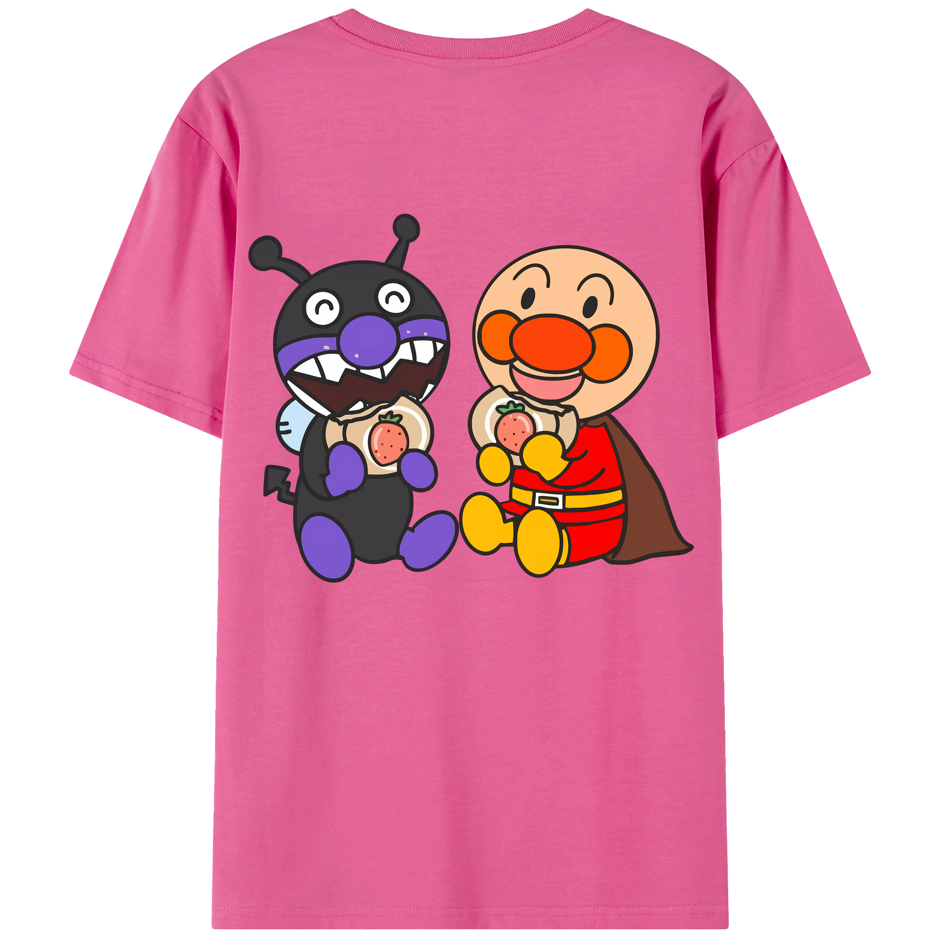 （画像用） アンパンマン Anpanman レディース半袖Tシャツ(バックプリント)