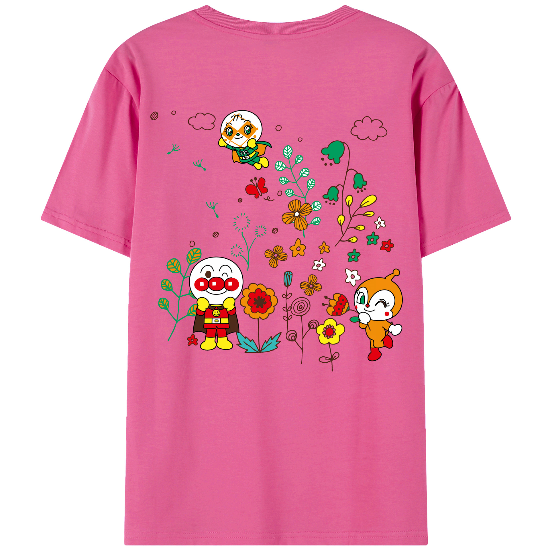 （画像用） アンパンマン Anpanman レディース半袖Tシャツ(バックプリント)