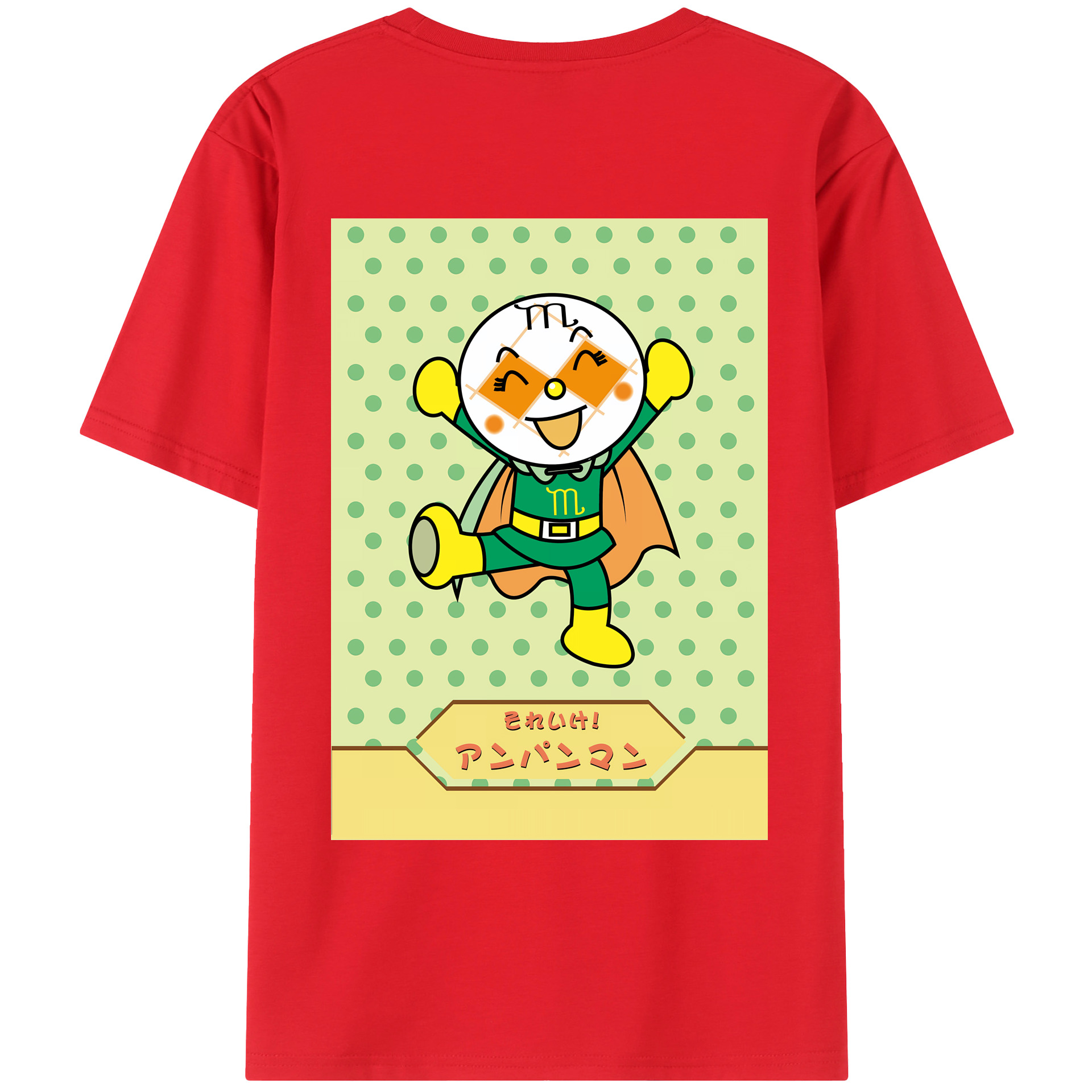 （画像用） アンパンマン Anpanman レディース半袖Tシャツ(バックプリント)