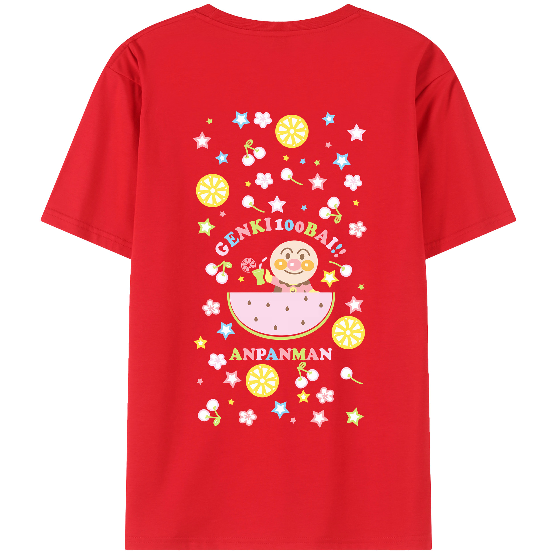 （画像用） アンパンマン Anpanman レディース半袖Tシャツ(バックプリント)