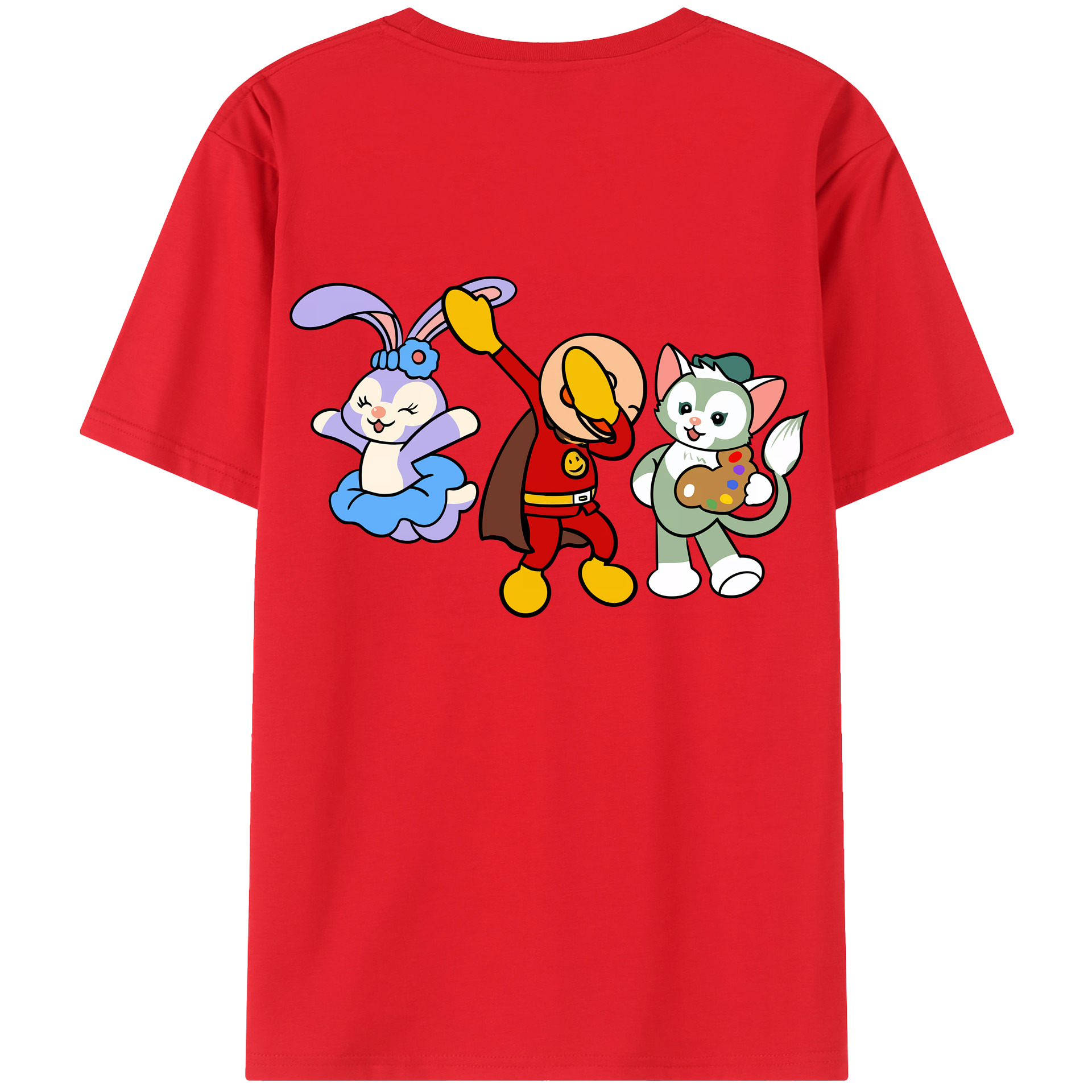 （画像用） アンパンマン Anpanman レディース半袖Tシャツ(バックプリント)