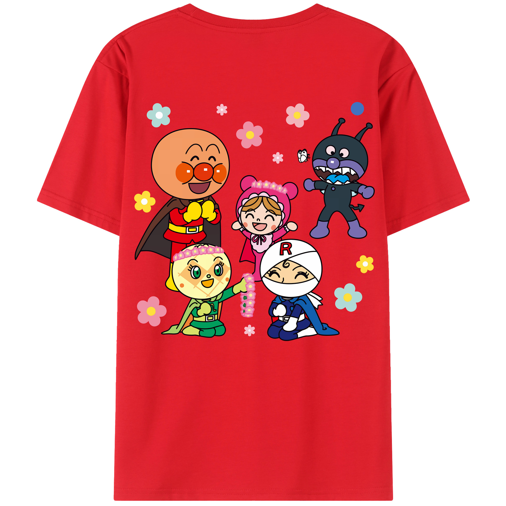 （画像用） アンパンマン Anpanman レディース半袖Tシャツ(バックプリント)