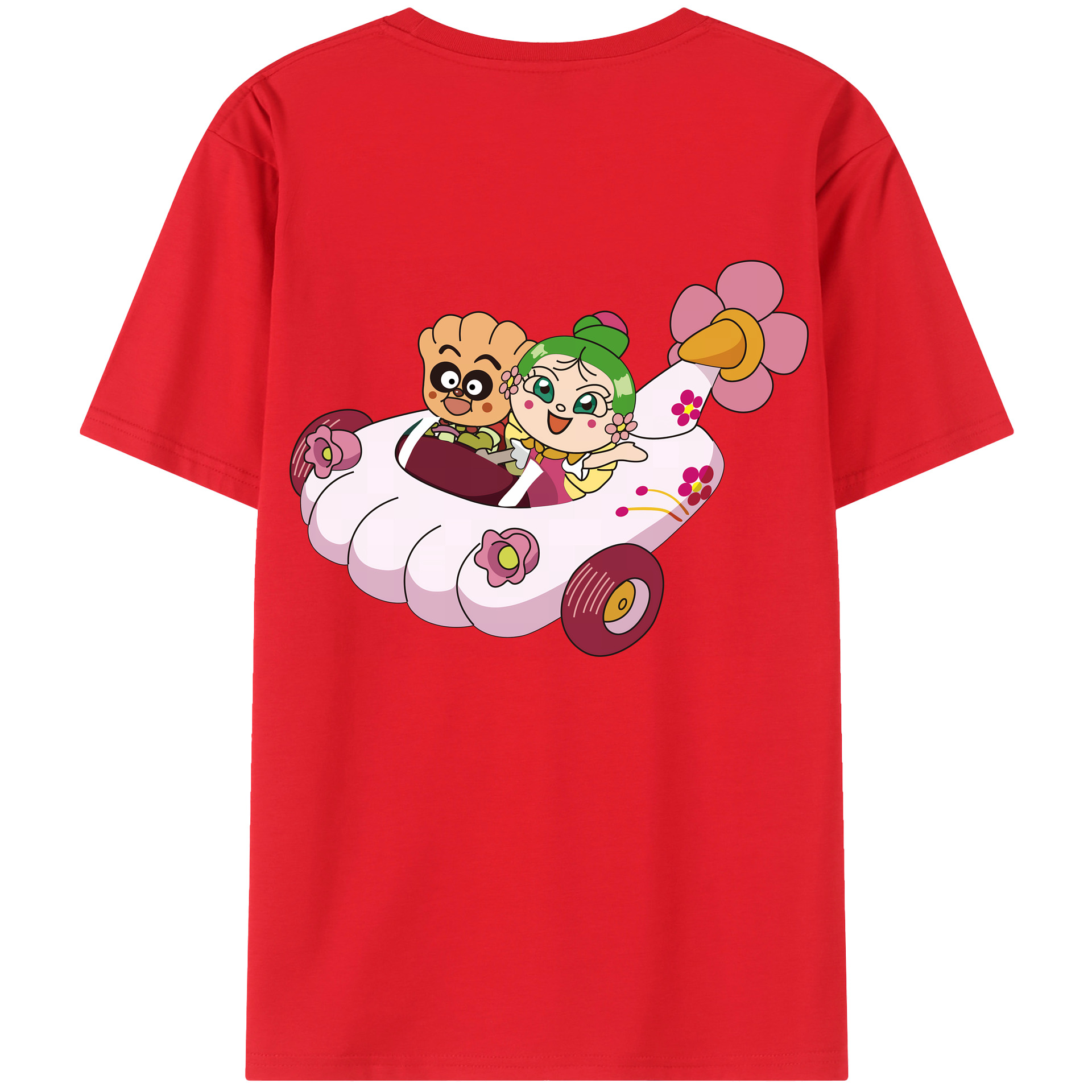 （画像用） アンパンマン Anpanman レディース半袖Tシャツ(バックプリント)
