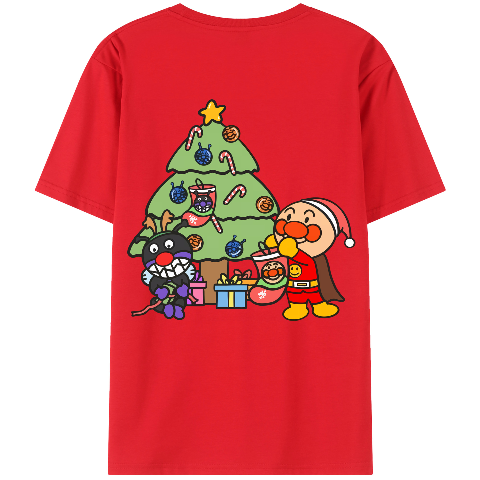 （画像用） アンパンマン Anpanman レディース半袖Tシャツ(バックプリント)