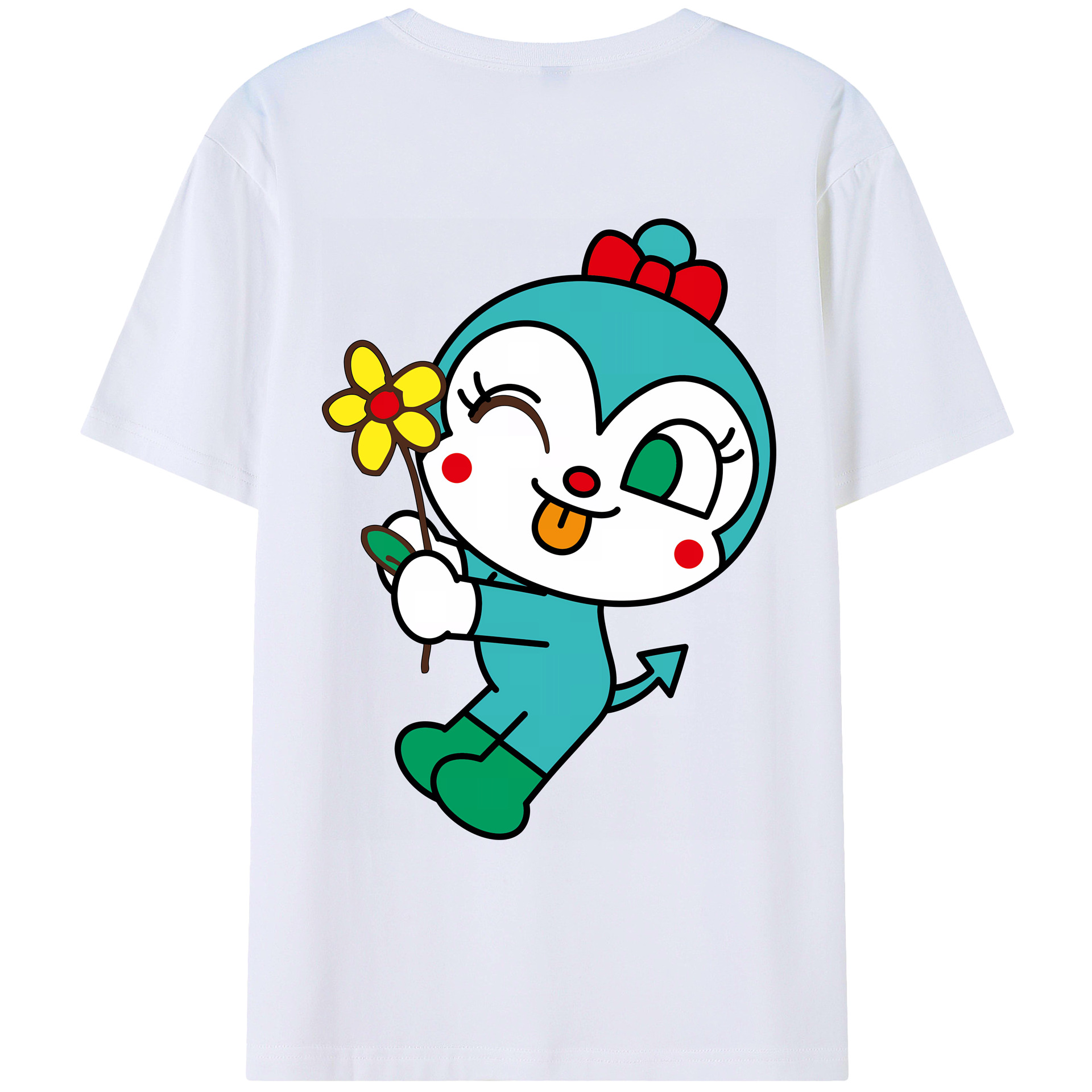 （画像用） アンパンマン Anpanman レディース半袖Tシャツ(バックプリント)