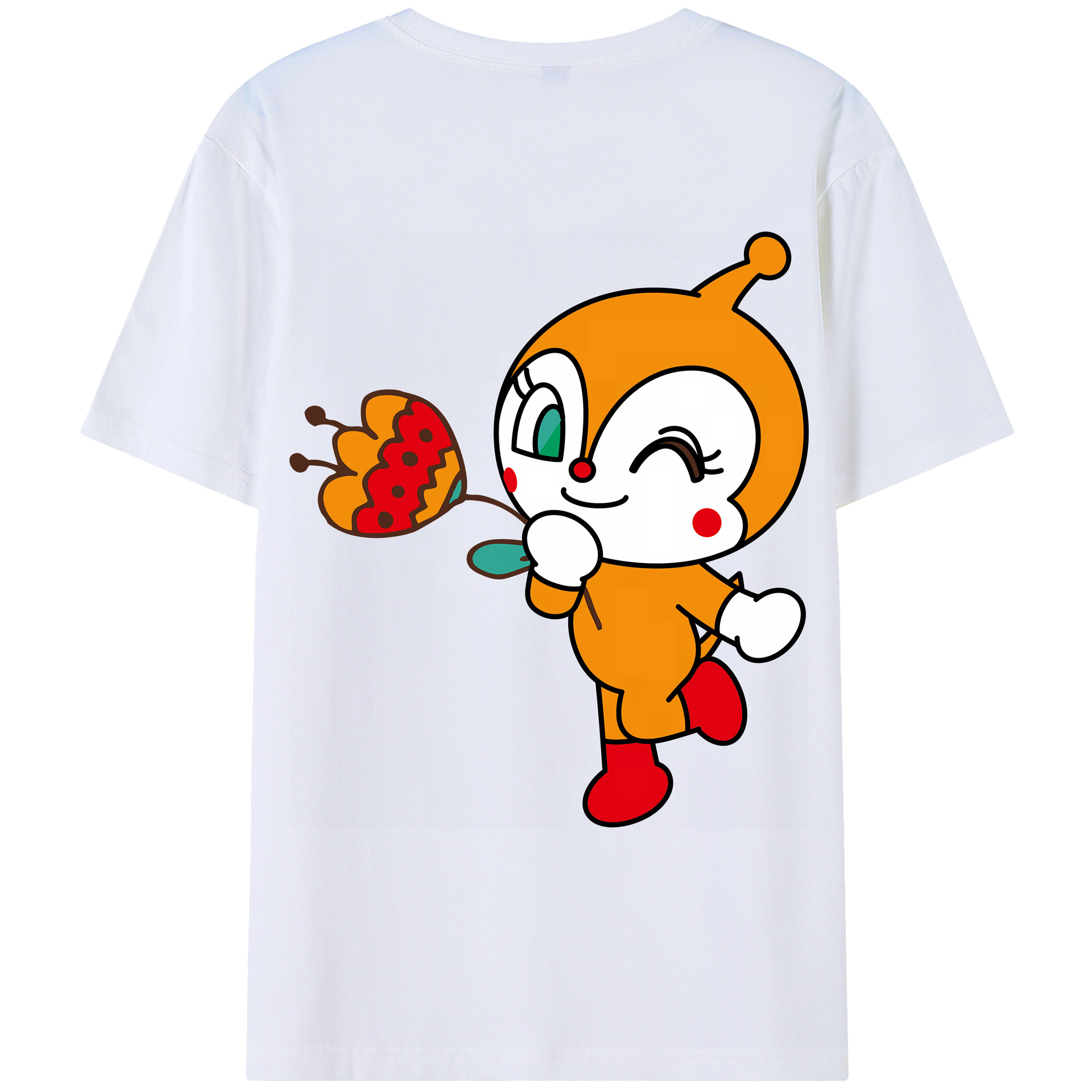 （画像用） アンパンマン Anpanman レディース半袖Tシャツ(バックプリント)