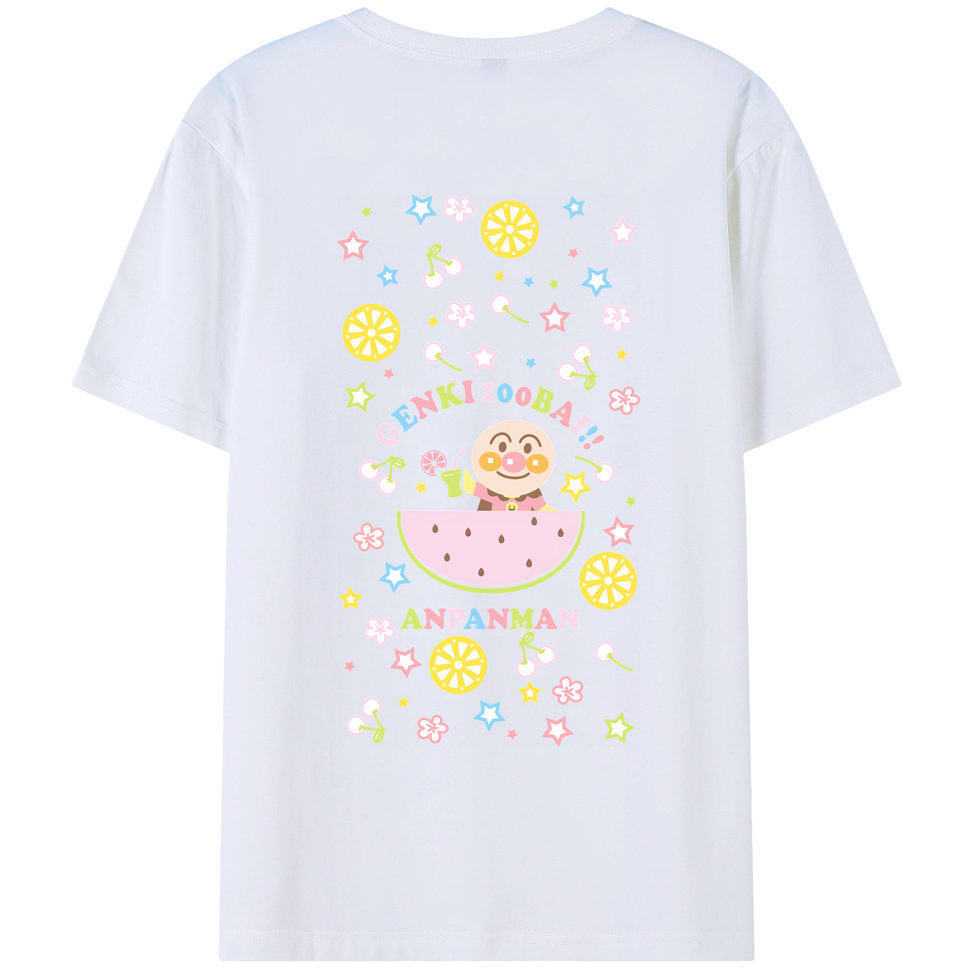 （画像用） アンパンマン Anpanman レディース半袖Tシャツ(バックプリント)