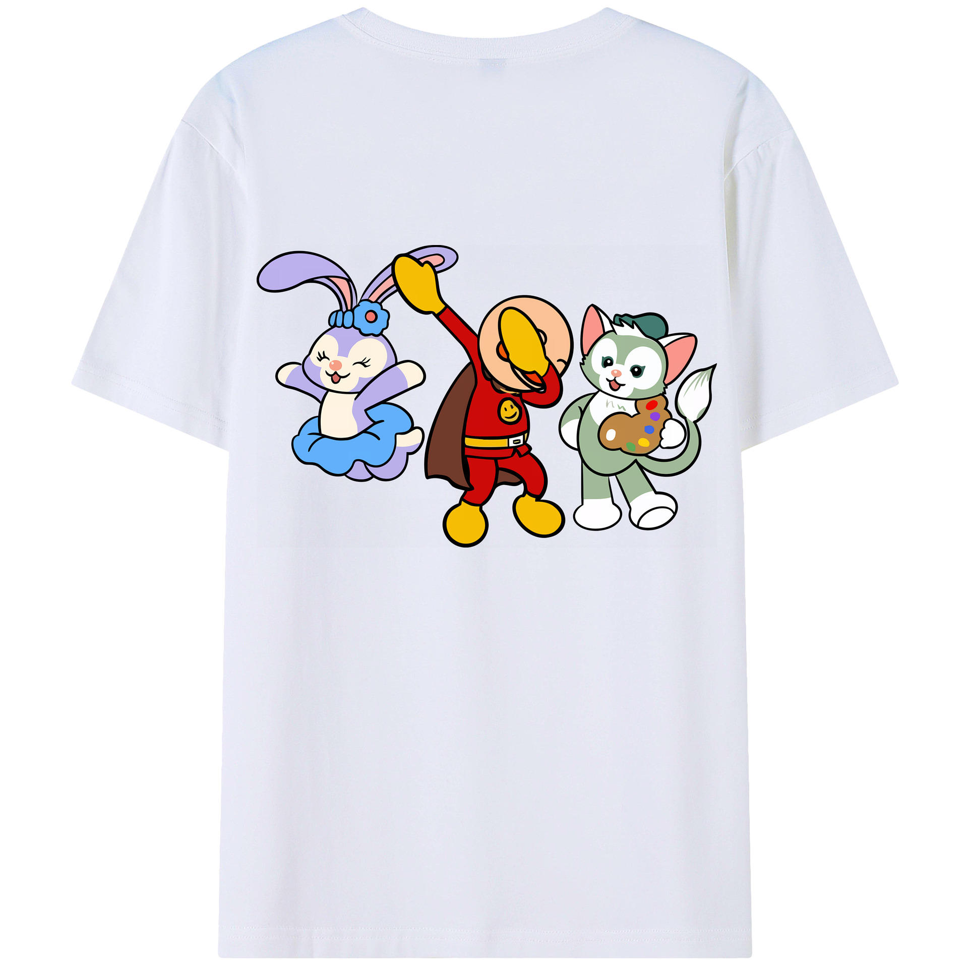 （画像用） アンパンマン Anpanman レディース半袖Tシャツ(バックプリント)