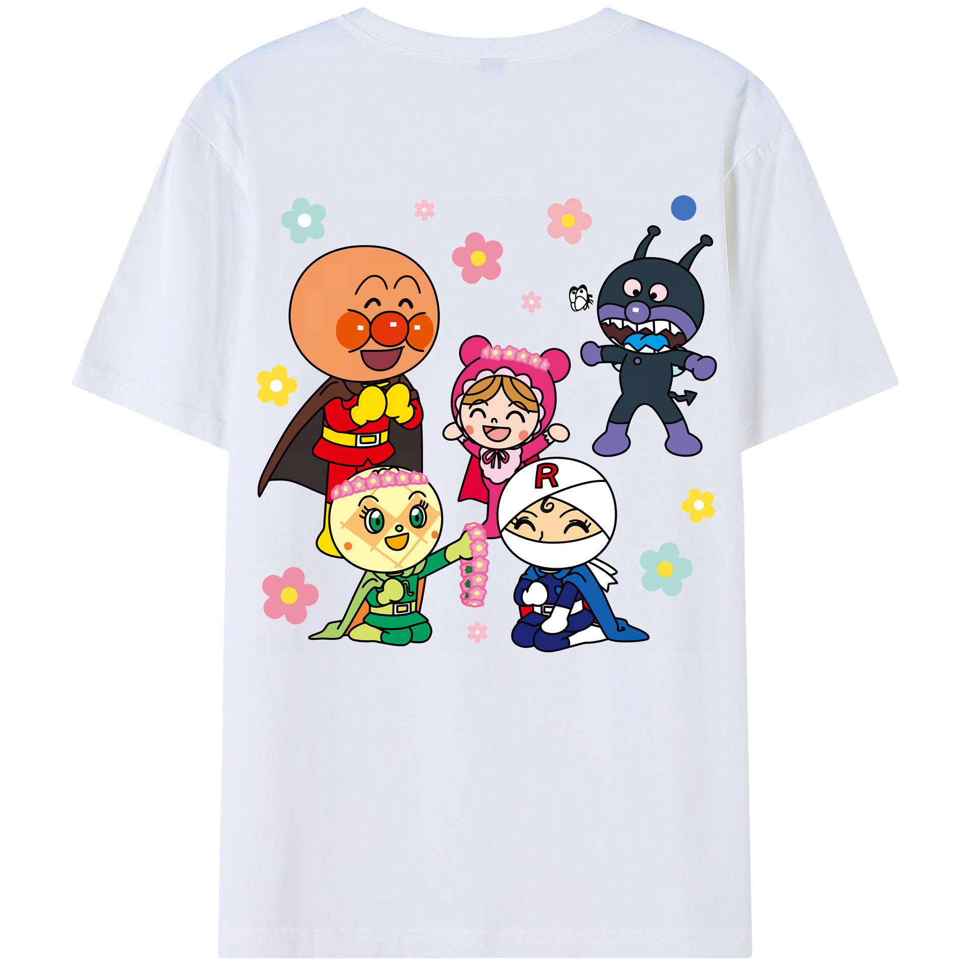 （画像用） アンパンマン Anpanman レディース半袖Tシャツ(バックプリント)