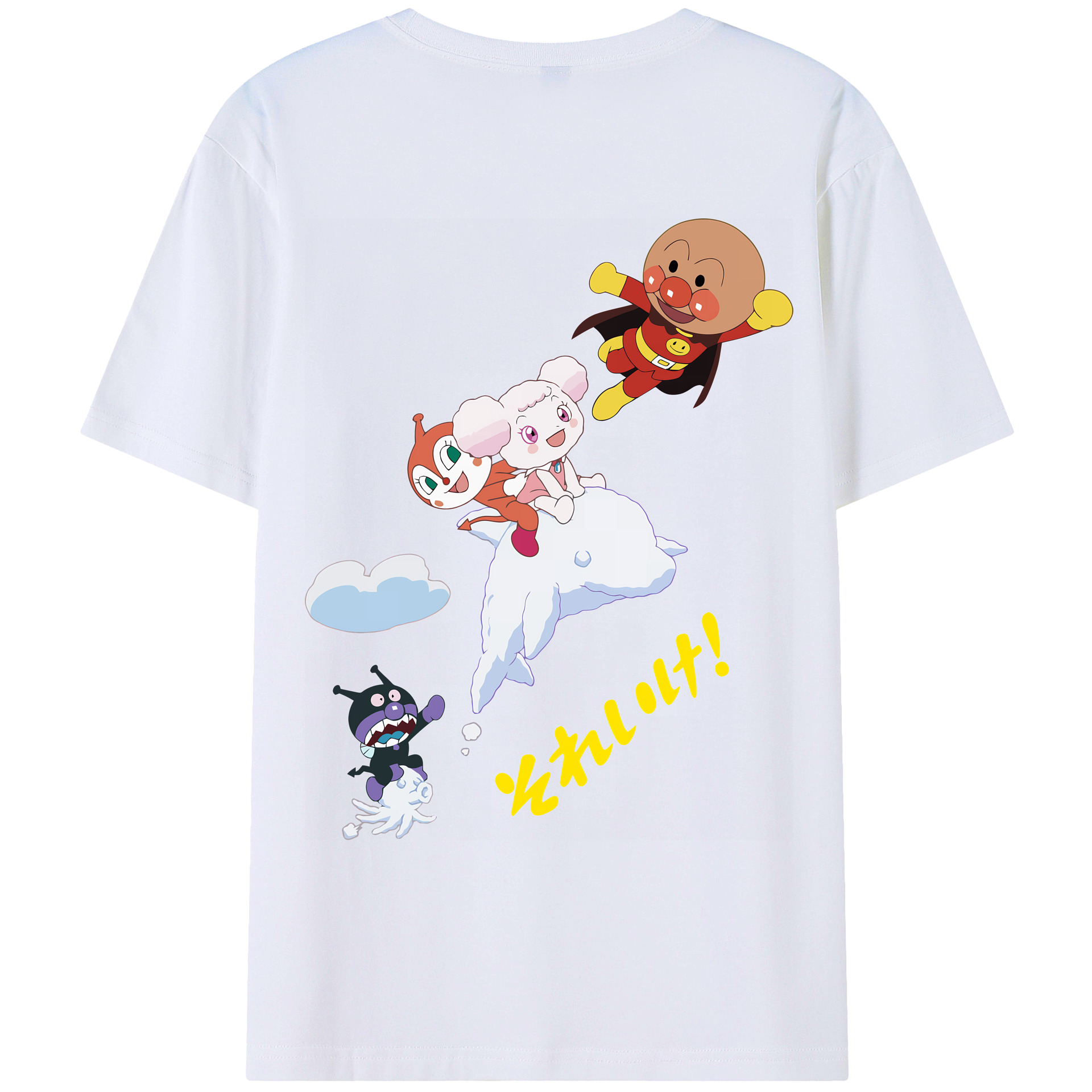 （画像用） アンパンマン Anpanman レディース半袖Tシャツ(バックプリント)