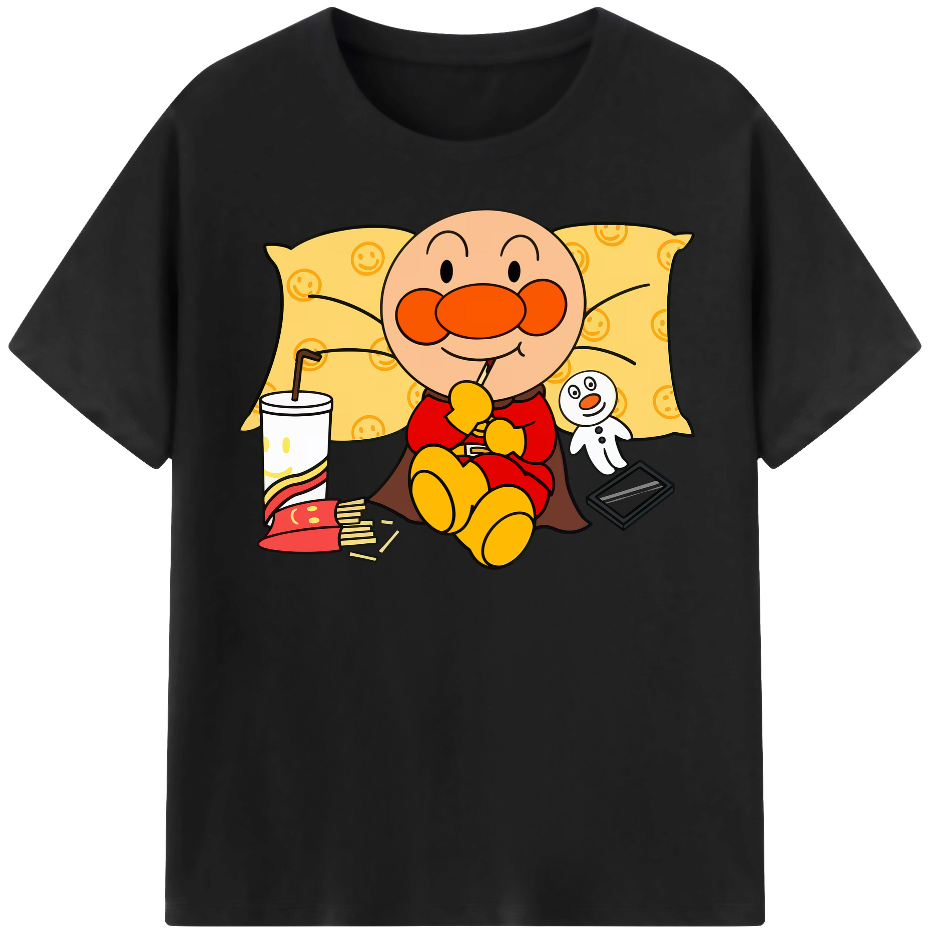 （画像用） アンパンマン Anpanman レディースカジュアルプリントTシャツ（綿100％）
