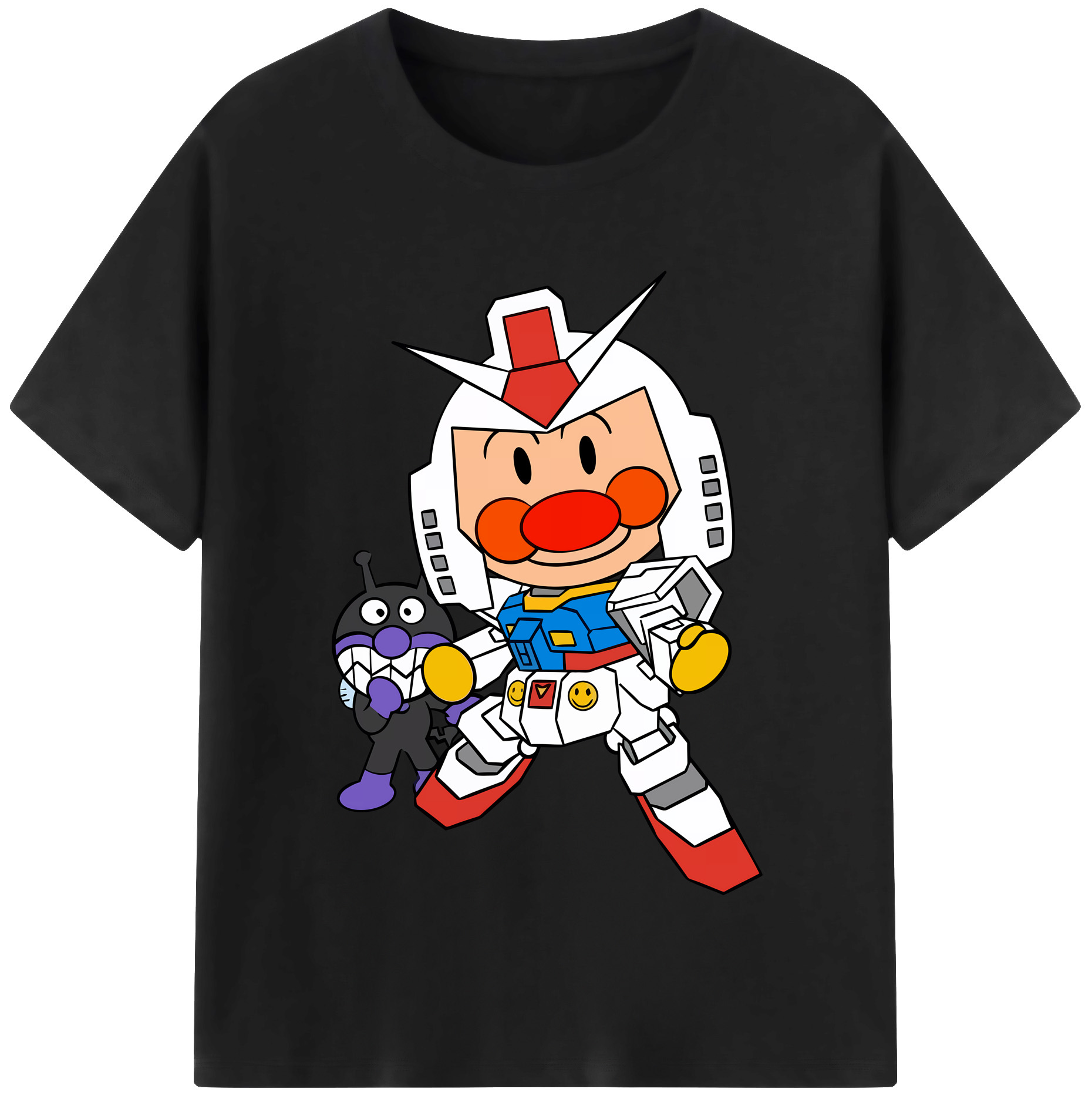 （画像用） アンパンマン Anpanman レディースカジュアルプリントTシャツ（綿100％）