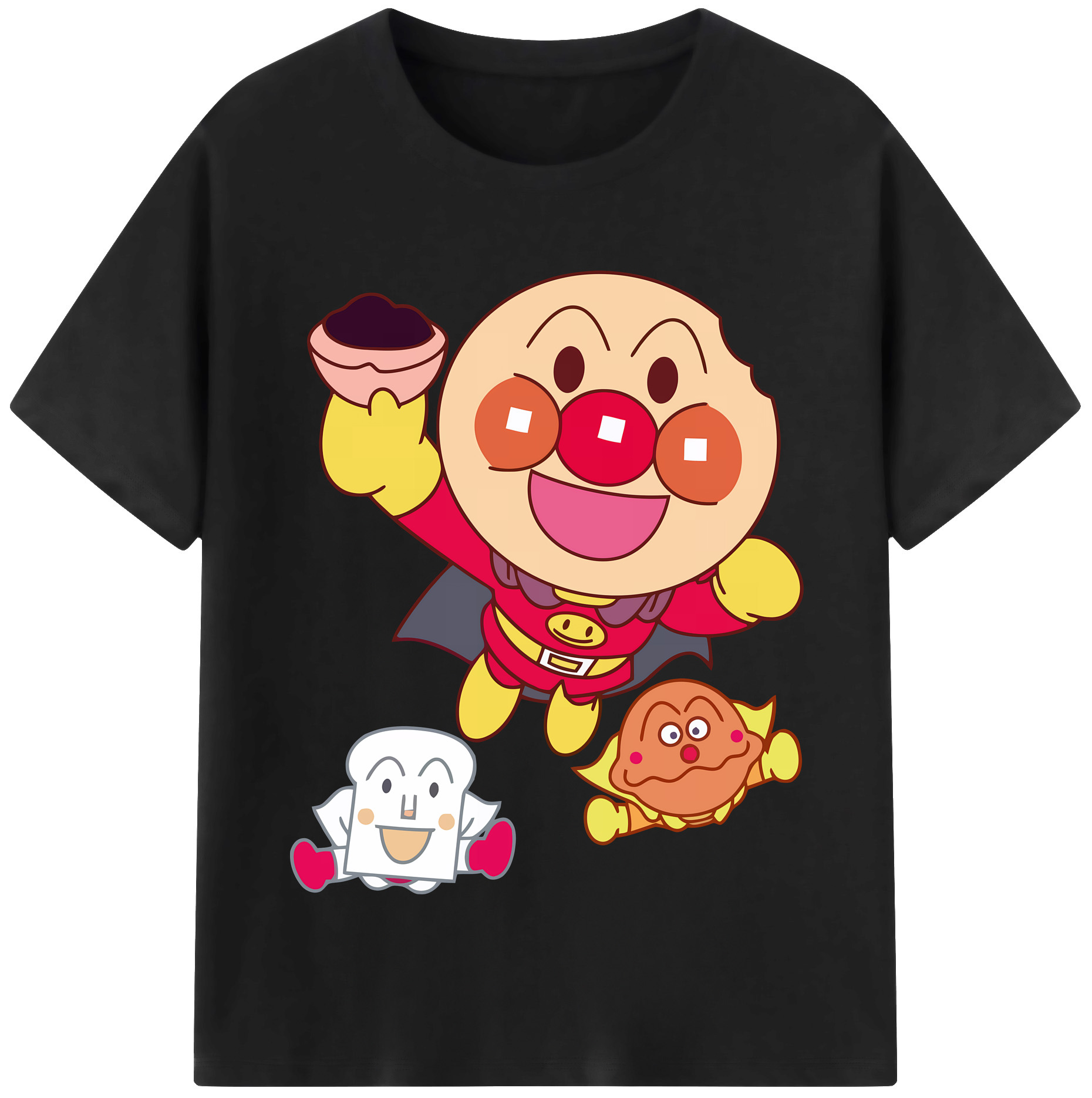 （画像用） アンパンマン Anpanman レディースカジュアルプリントTシャツ（綿100％）