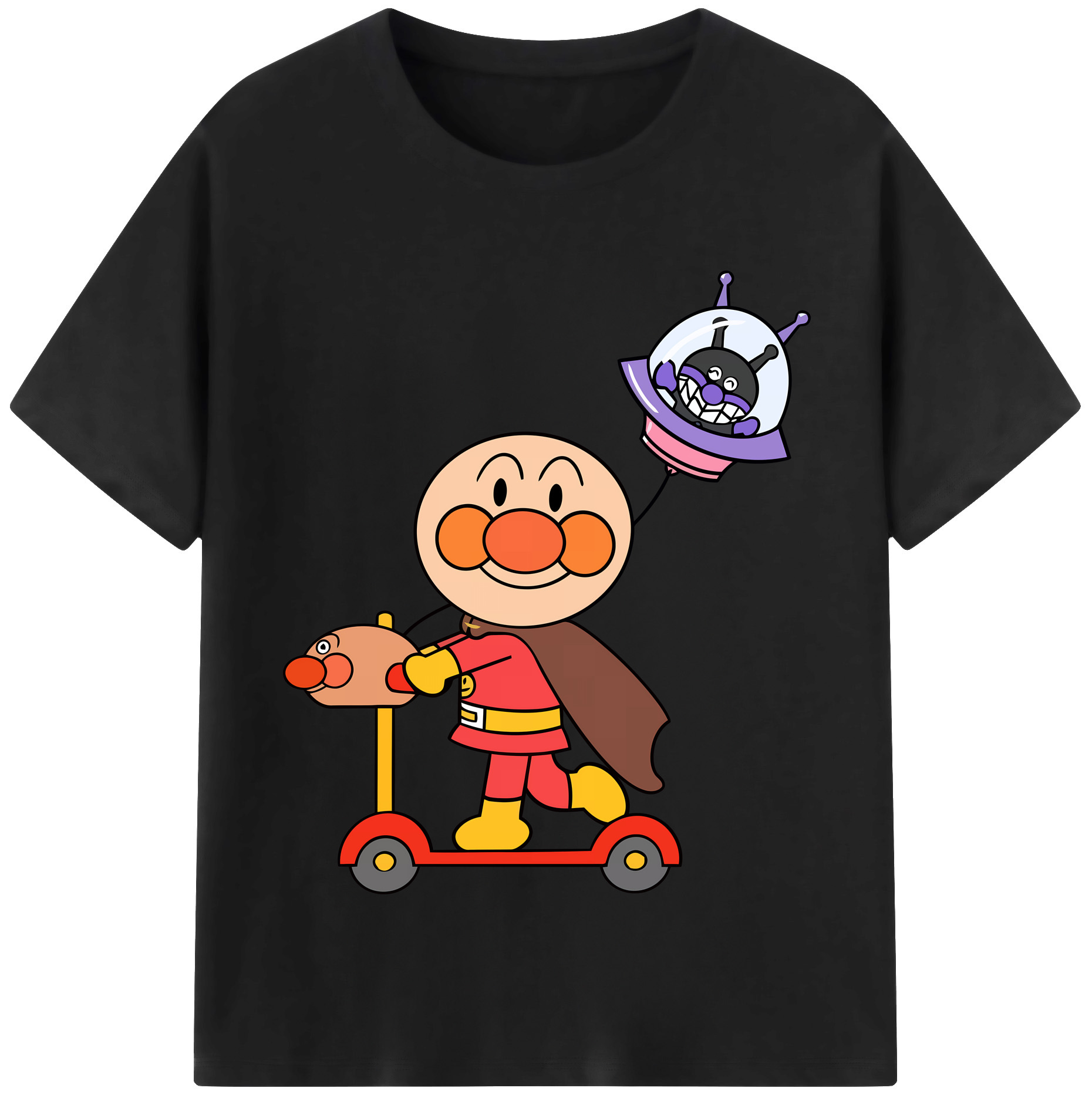 （画像用） アンパンマン Anpanman レディースカジュアルプリントTシャツ（綿100％）