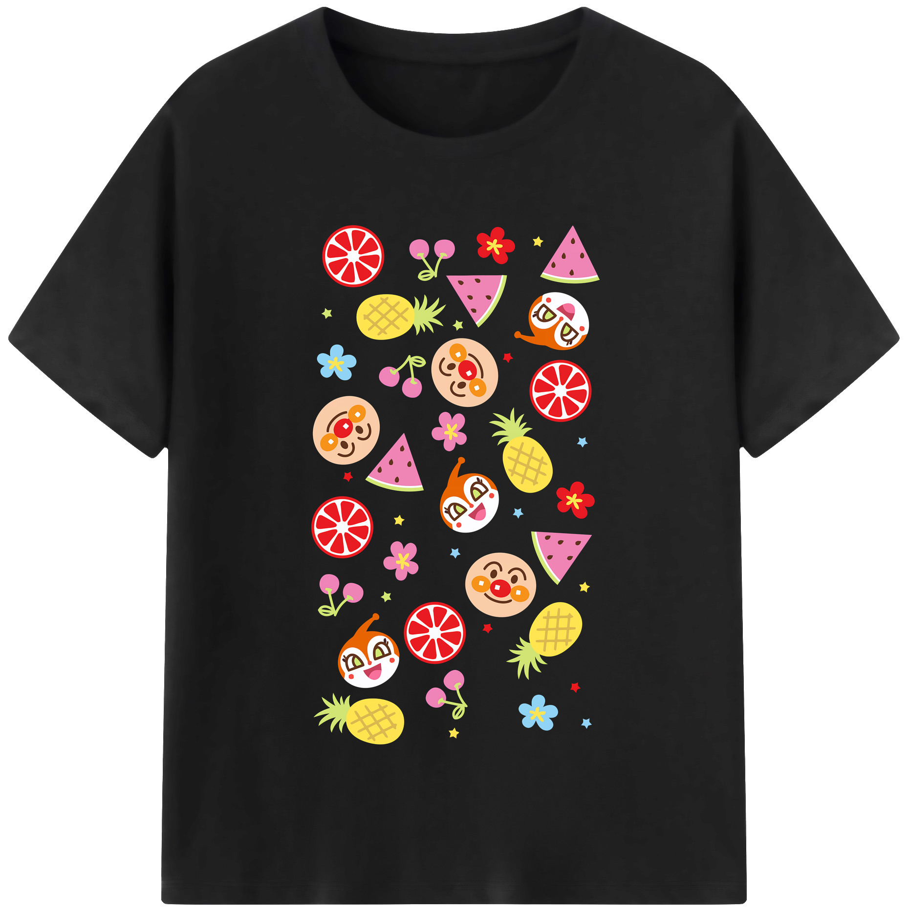 （画像用） アンパンマン Anpanman レディースカジュアルプリントTシャツ（綿100％）