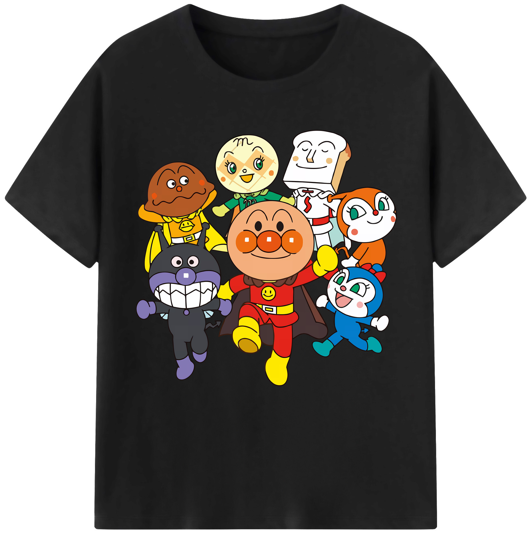 （画像用） アンパンマン Anpanman レディースカジュアルプリントTシャツ（綿100％）