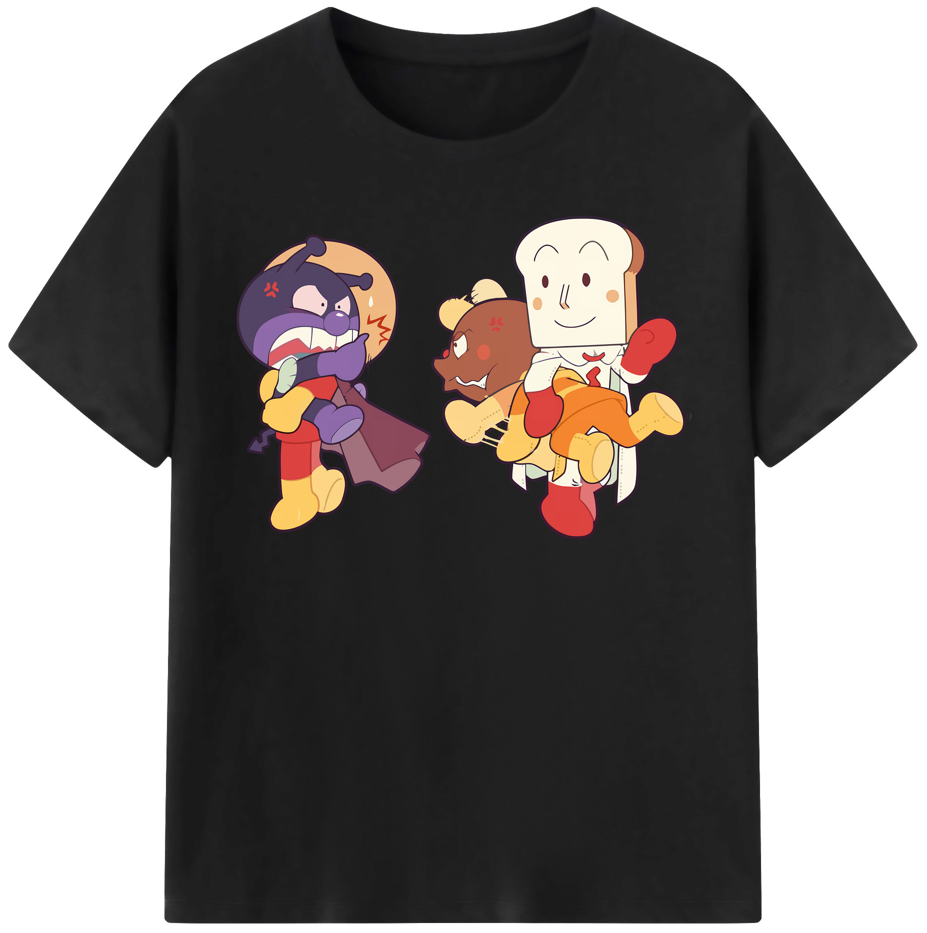 （画像用） アンパンマン Anpanman レディースカジュアルプリントTシャツ（綿100％）