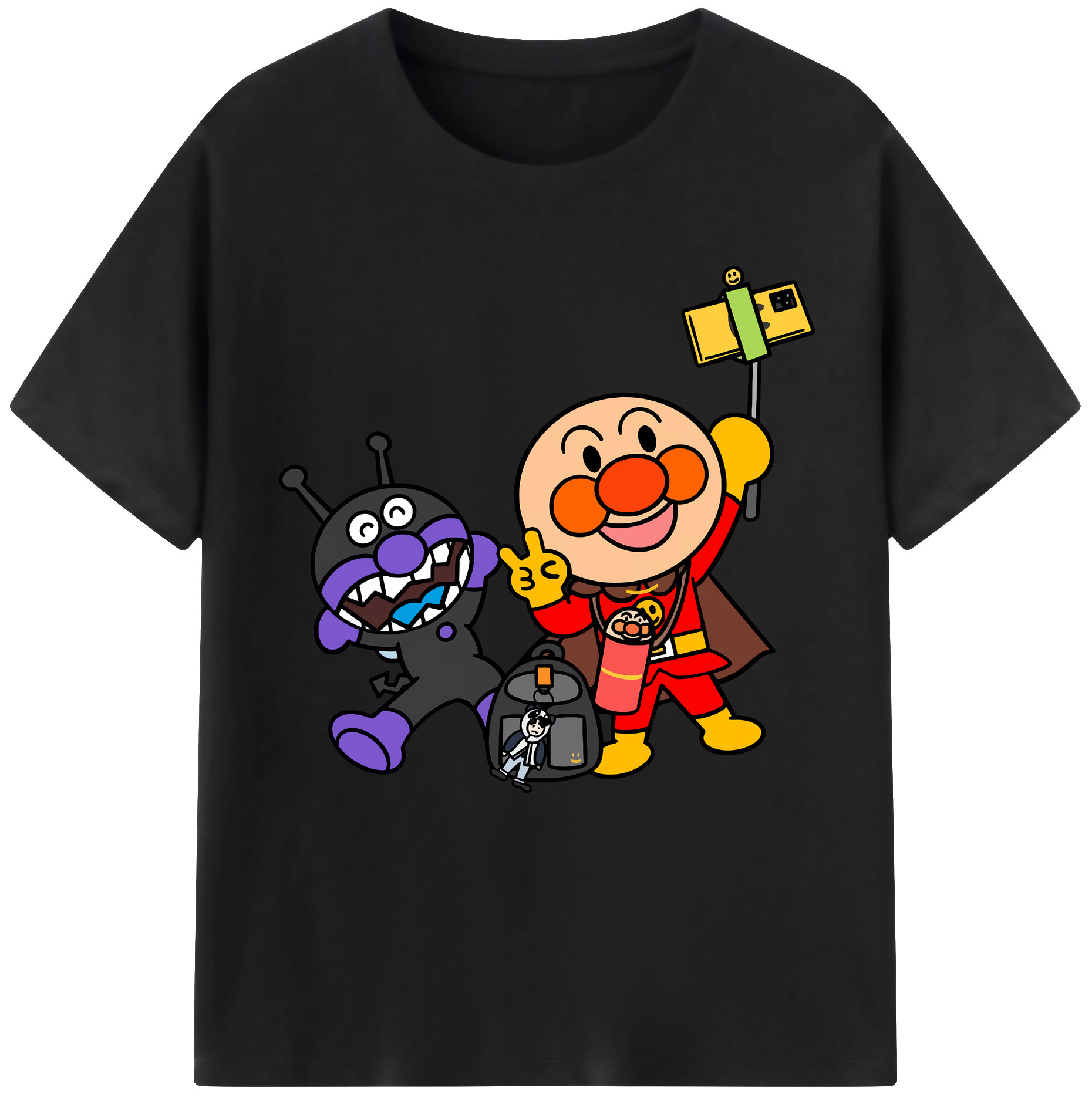 （画像用） アンパンマン Anpanman レディースカジュアルプリントTシャツ（綿100％）