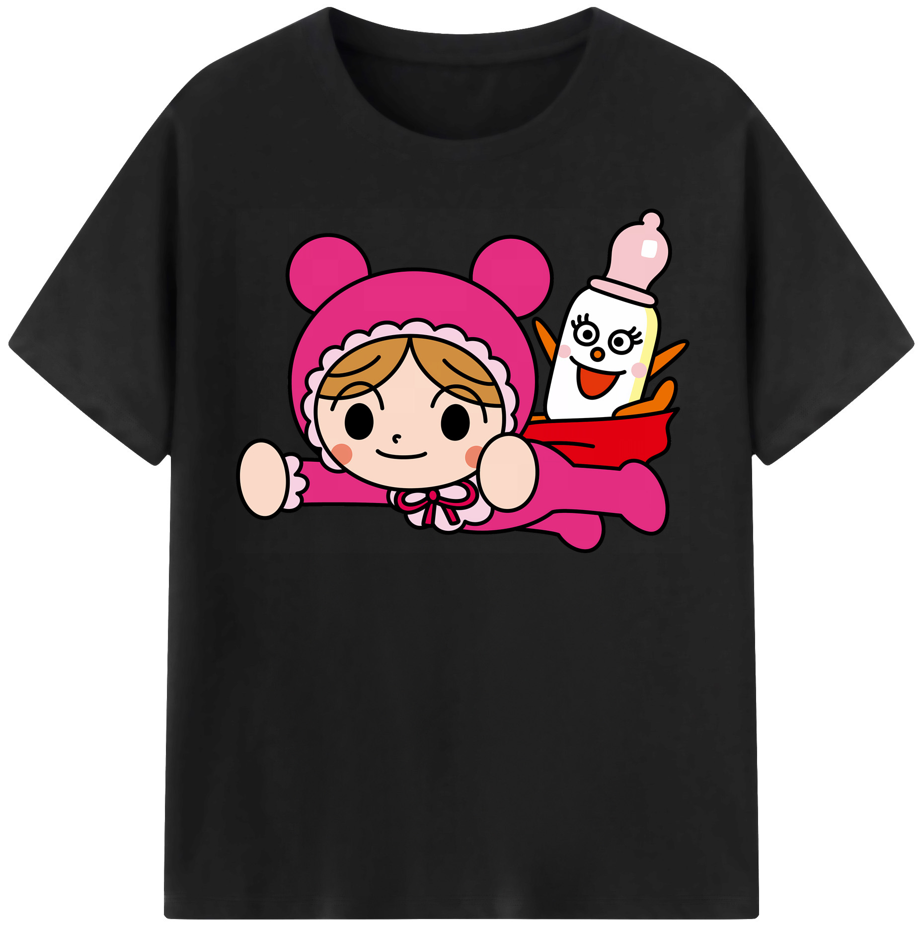 （画像用） アンパンマン Anpanman レディースカジュアルプリントTシャツ（綿100％）