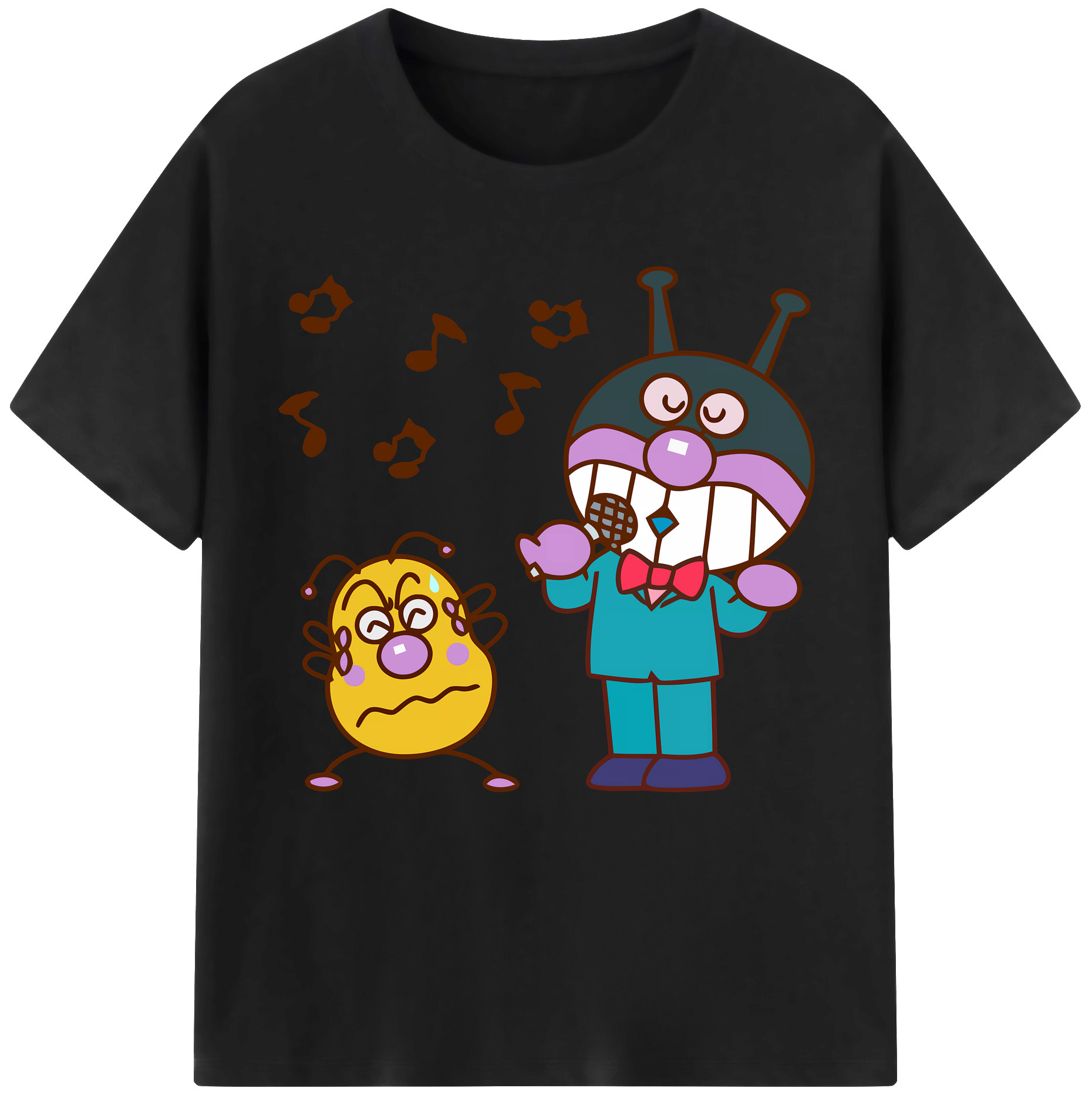 （画像用） アンパンマン Anpanman レディースカジュアルプリントTシャツ（綿100％）