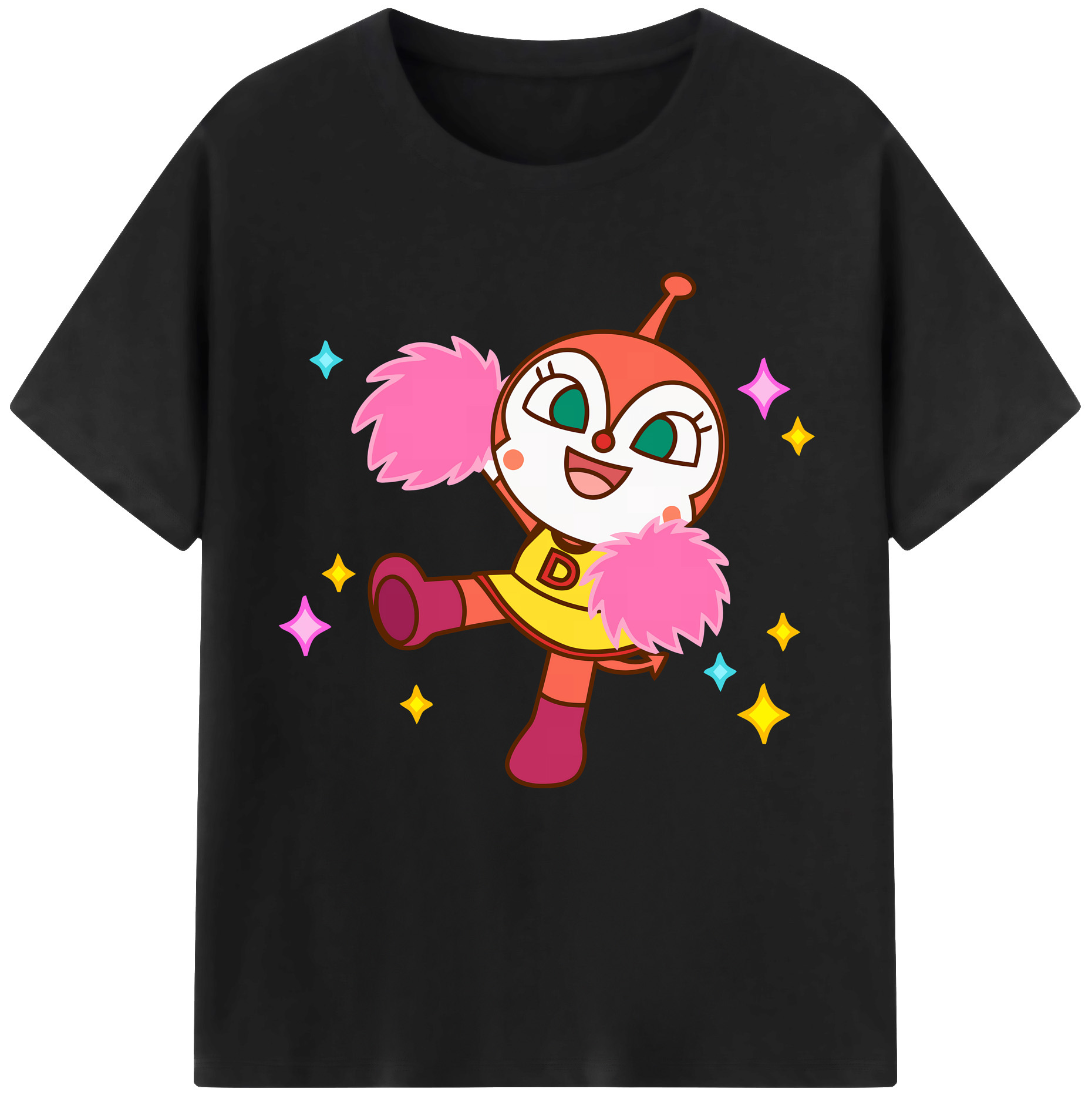 （画像用） アンパンマン Anpanman レディースカジュアルプリントTシャツ（綿100％）